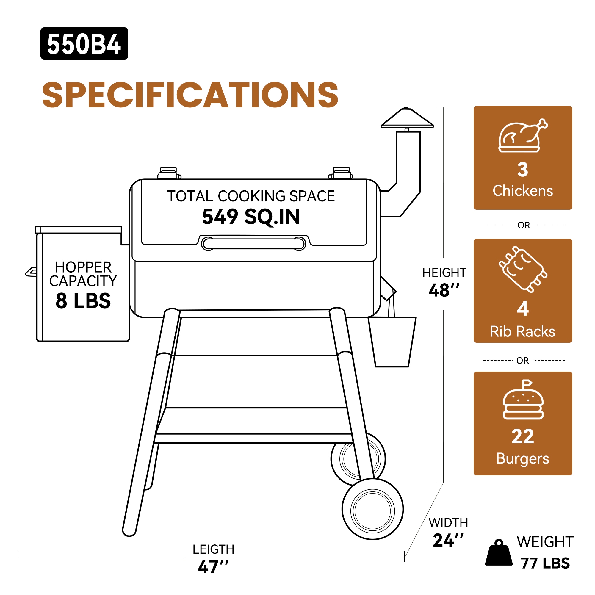 Z GRILLS ZPG-550B4 Pellet-Grills - View #11