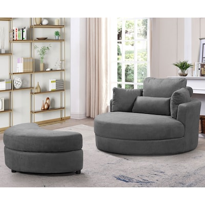 Accent Swivel Chair Chairs At Com, Living Spaces Accent Chair With Ottoman