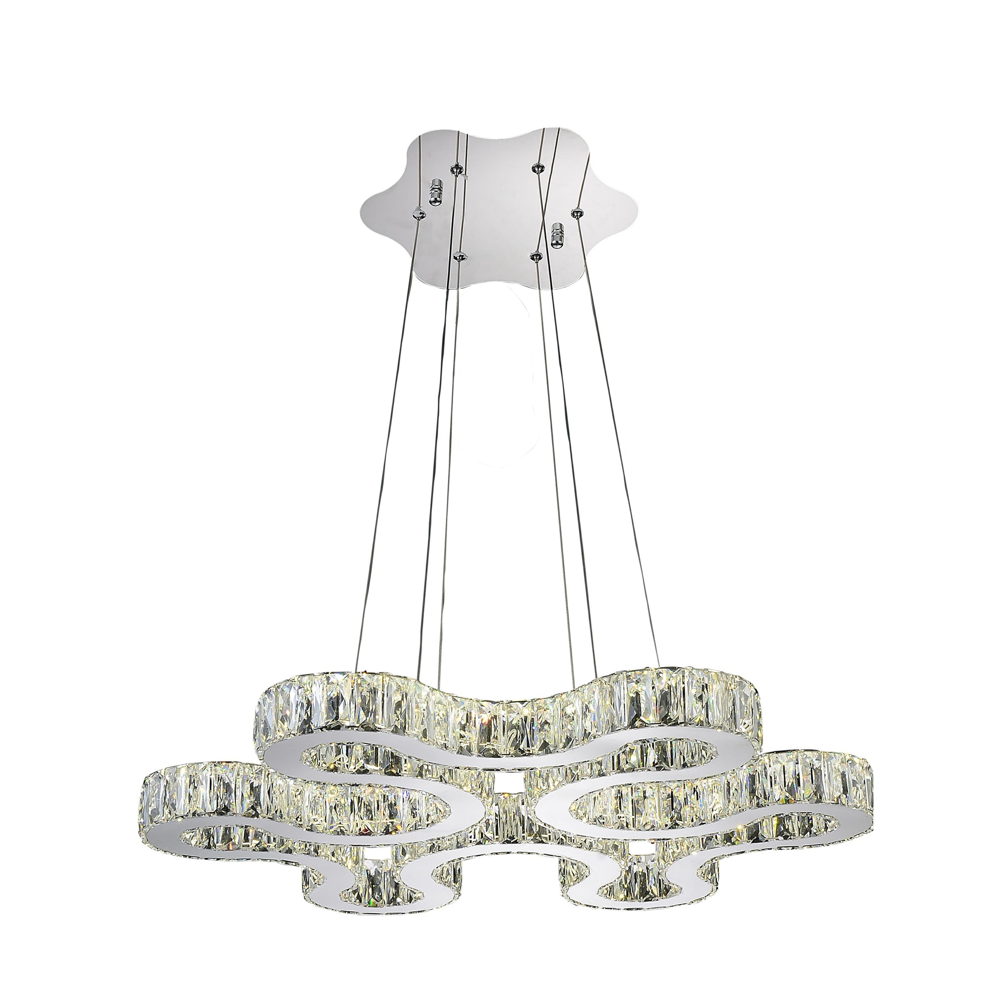 CWI Lighting 5616P27ST-R Odessa 42-Light Chrome Traditional LED Damp Rated Chandelier