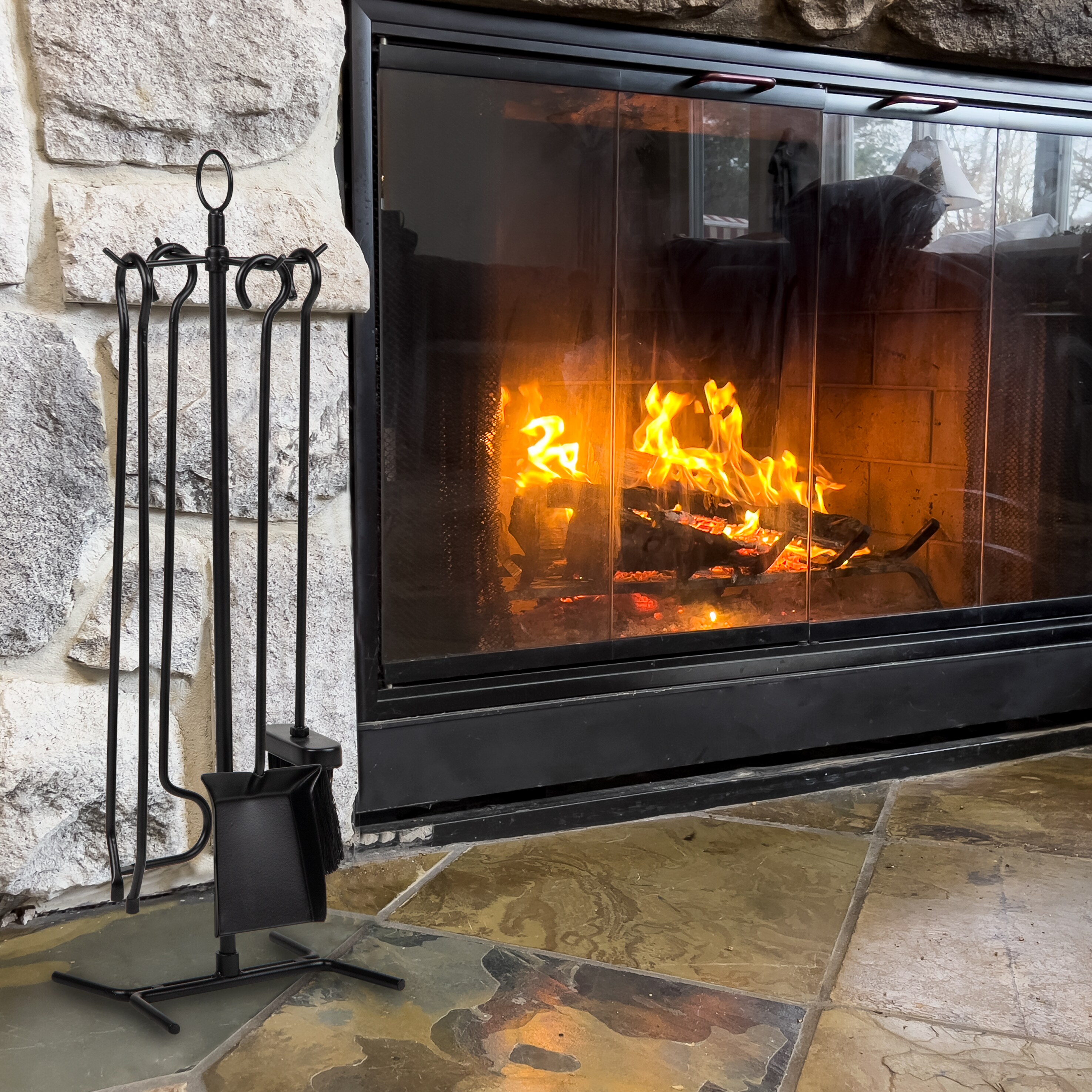 Mind Reader FIRE4-BLK Fireplace-Tools - View #2