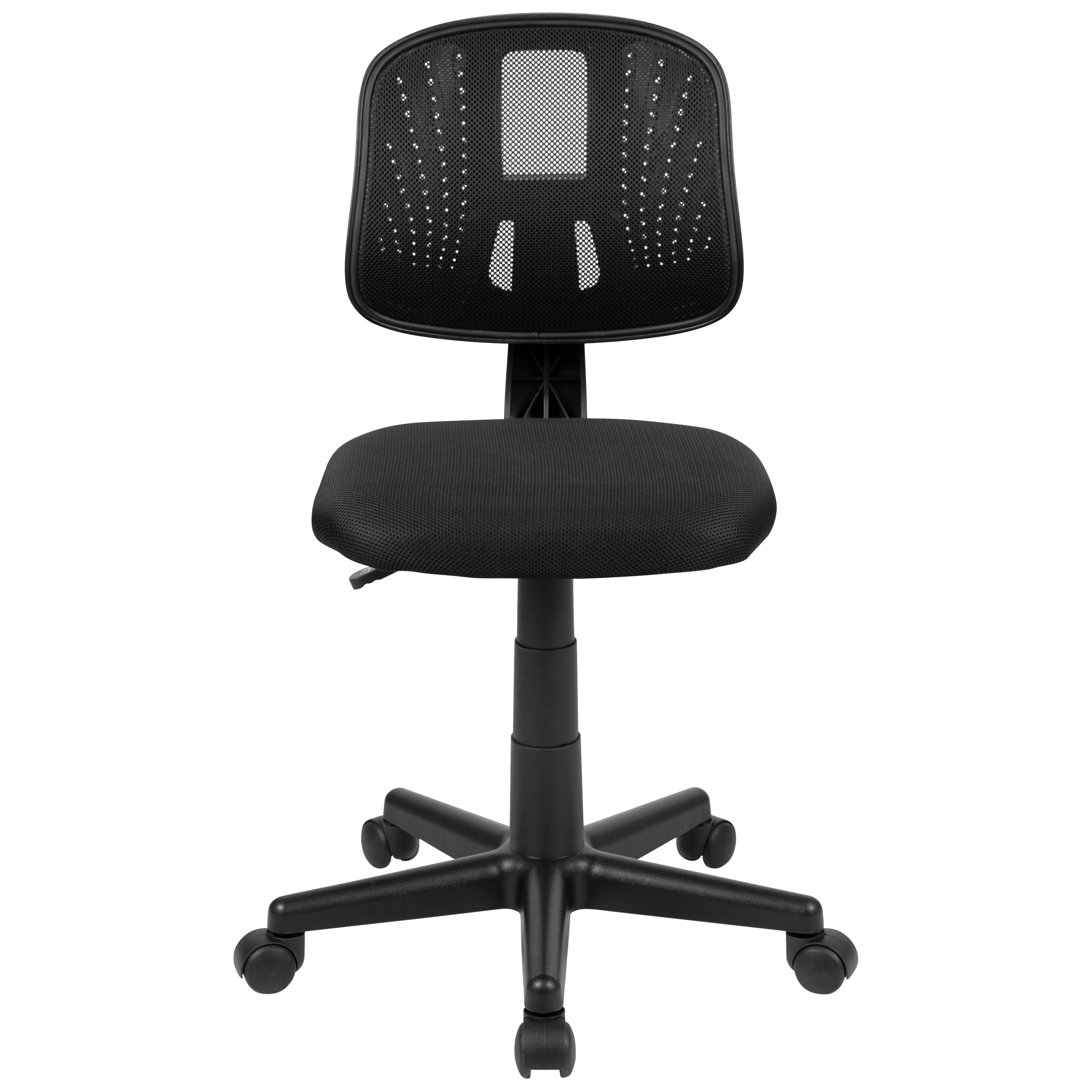 Ergonomic Mid-Back Black Mesh Swivel Task Chair with Lumbar Support