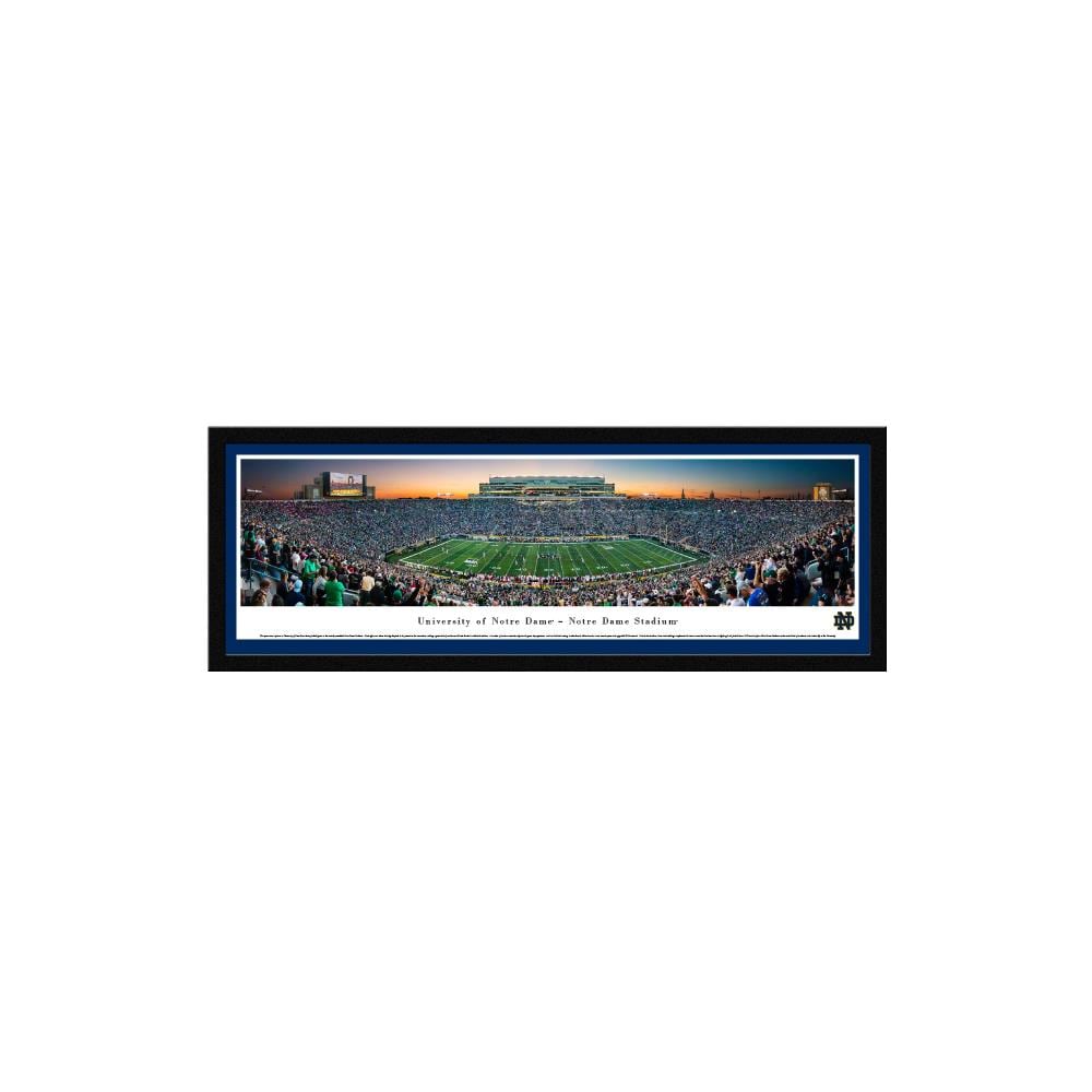 Blakeway Panoramas UNOD8M Notre Dame Fighting Irish James Blakeway Black Metal Framed 15.5-in H x 42-in W Sports Paper Print