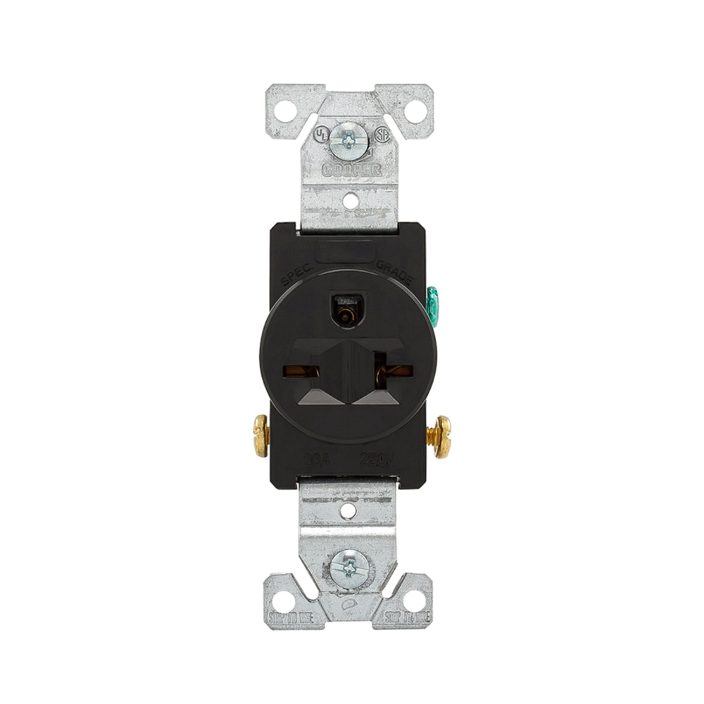 Eaton 1876BK 20 -Amp 250-volt Commercial Round Outlet , Black