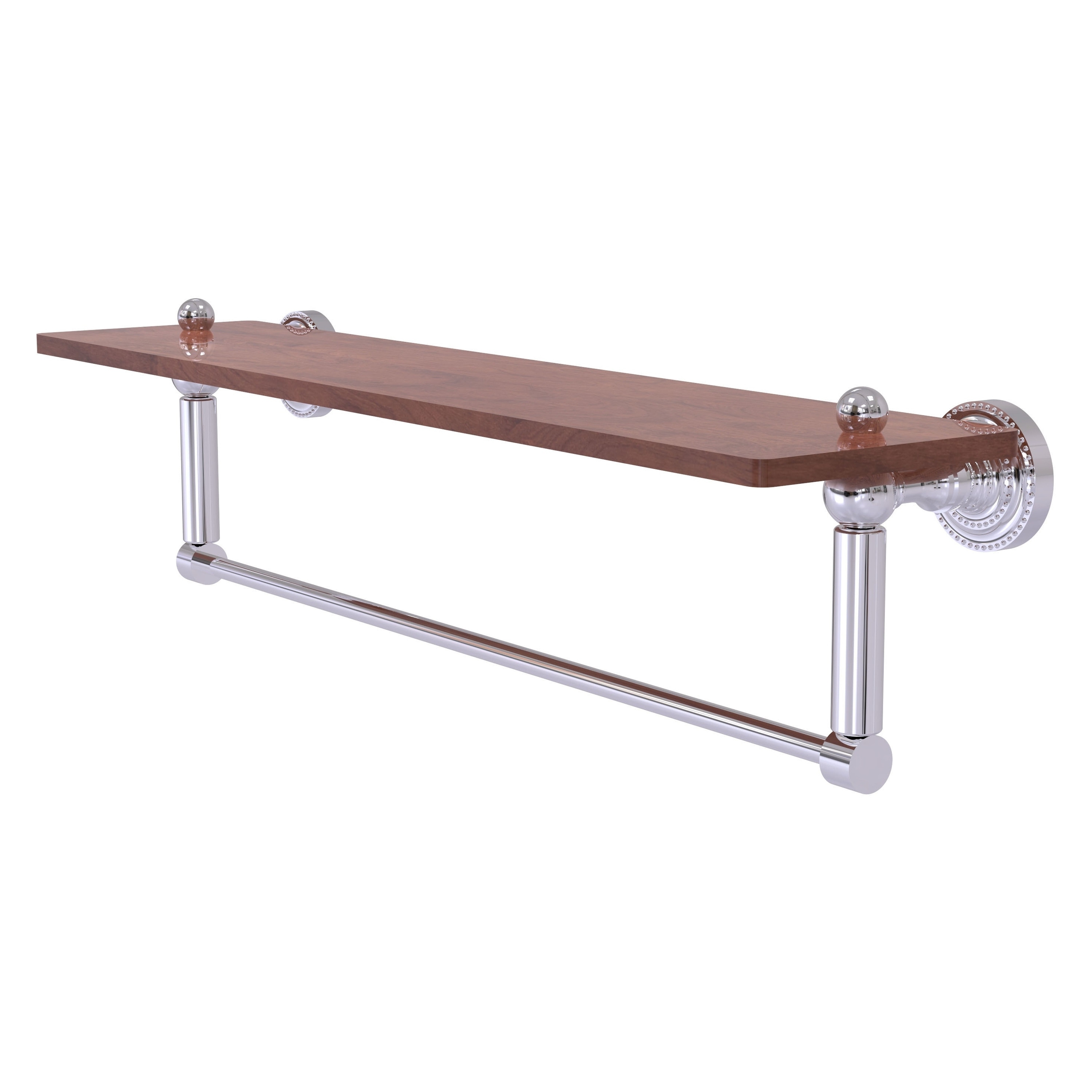 Allied Brass DT-1TB-22-IRW-PC Dottingham Polished Chrome Wall mount Bathroom Shelf ( 22-in x 4-in x 5-in )