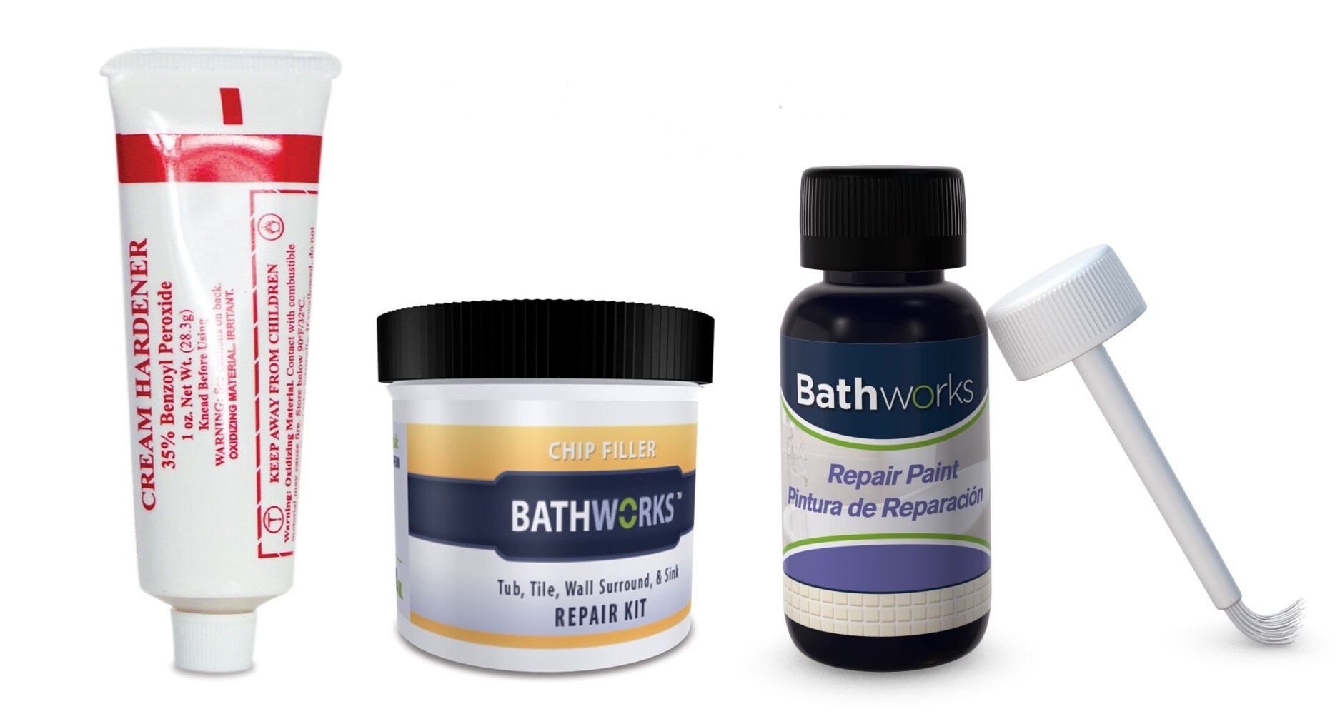 Bathworks RKC-205 9-Pack 36-oz High Gloss Tub and Tile Chip Repair Kit