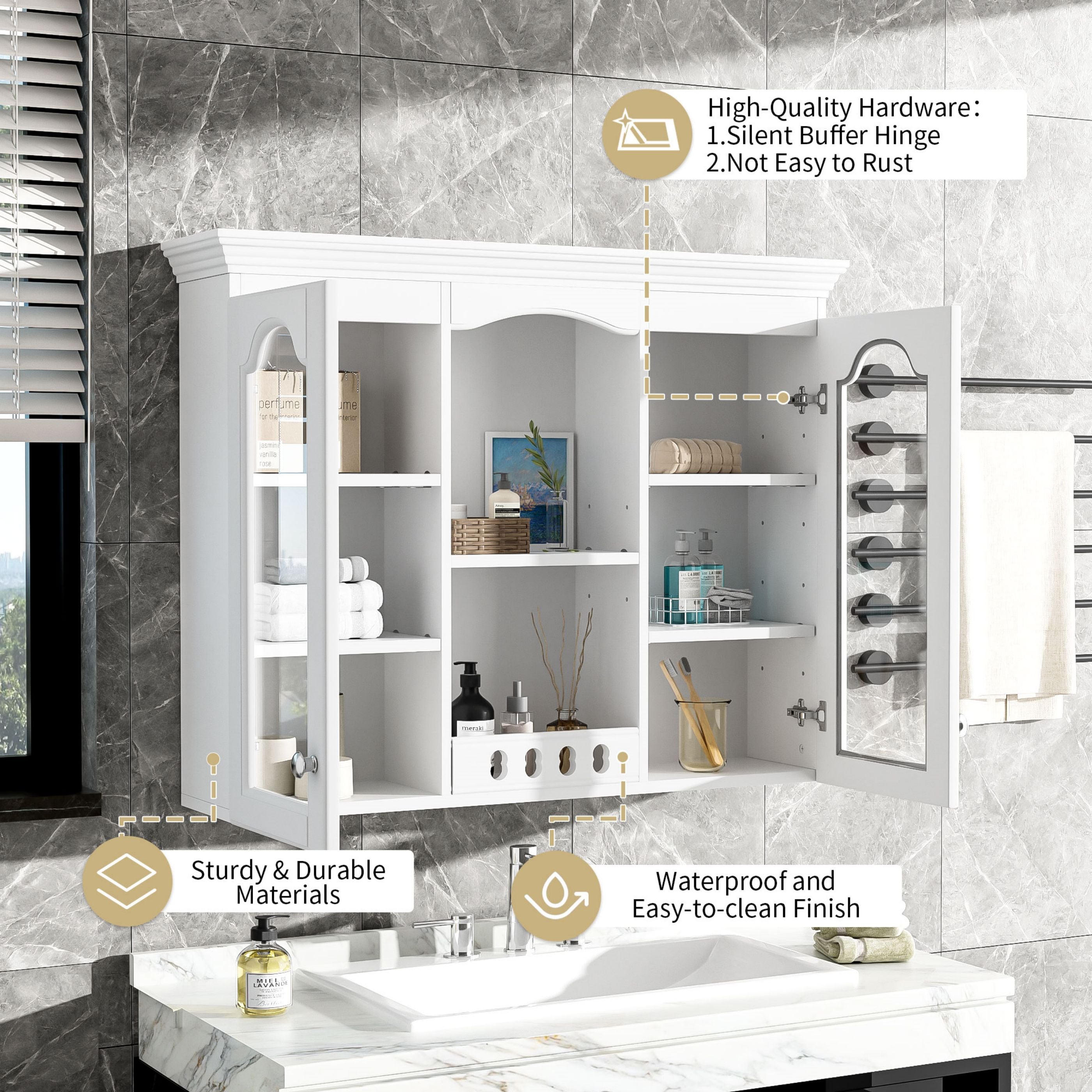 WELLFOR GIZBIT007Q Bathroom-Medicine-Cabinets - View #7