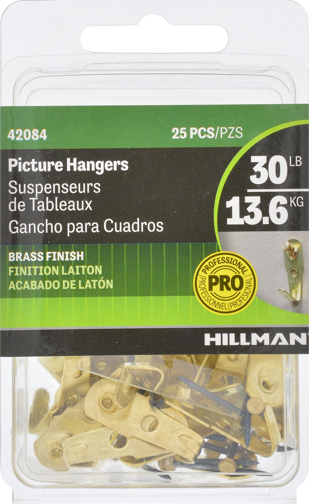 Hillman Closet Rod Holder, Mounting Hardware Included, Brass-Plated, 2-pc
