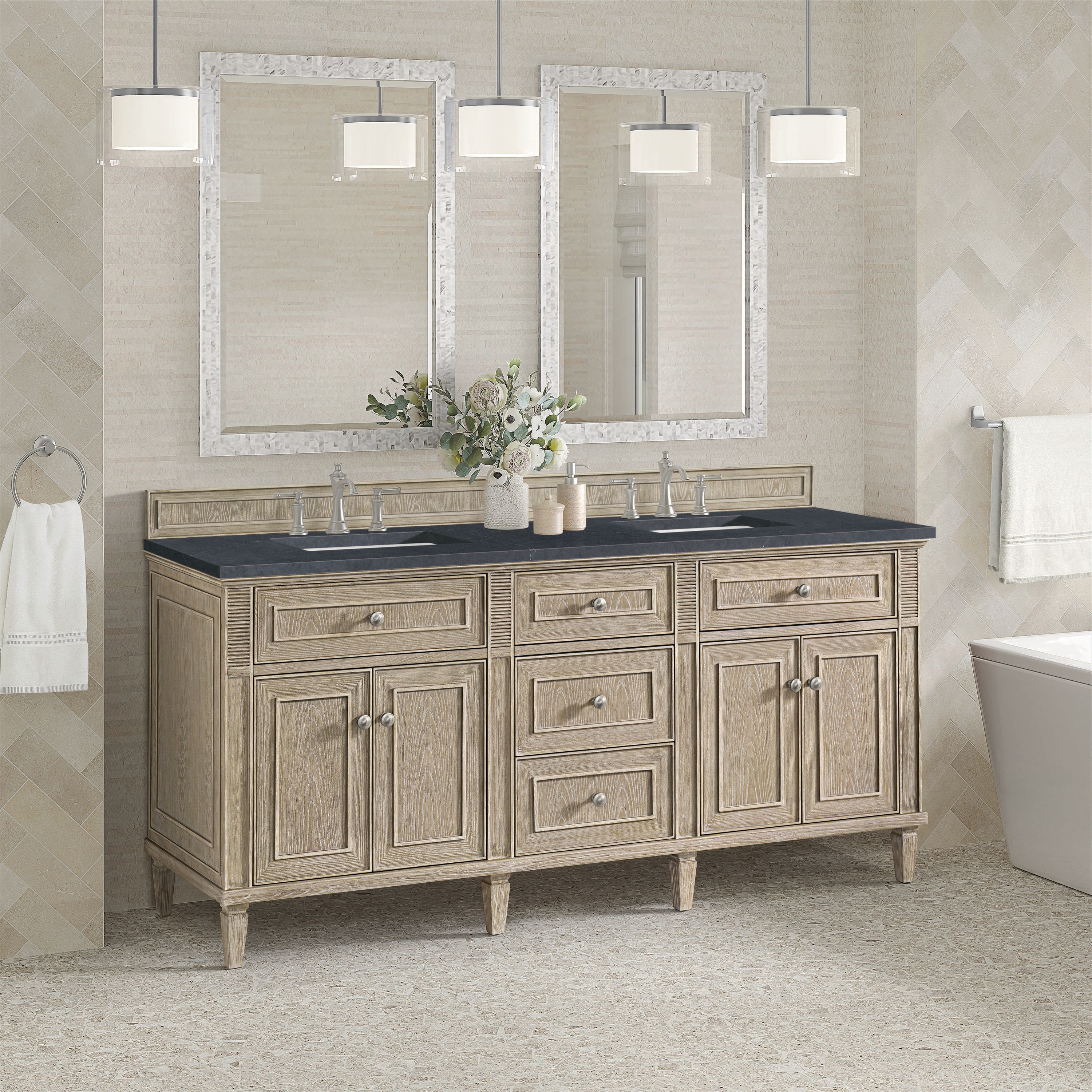 James Martin Vanities 424-V72-WWO-3CSP Bath-Vanity-Combo - View #3