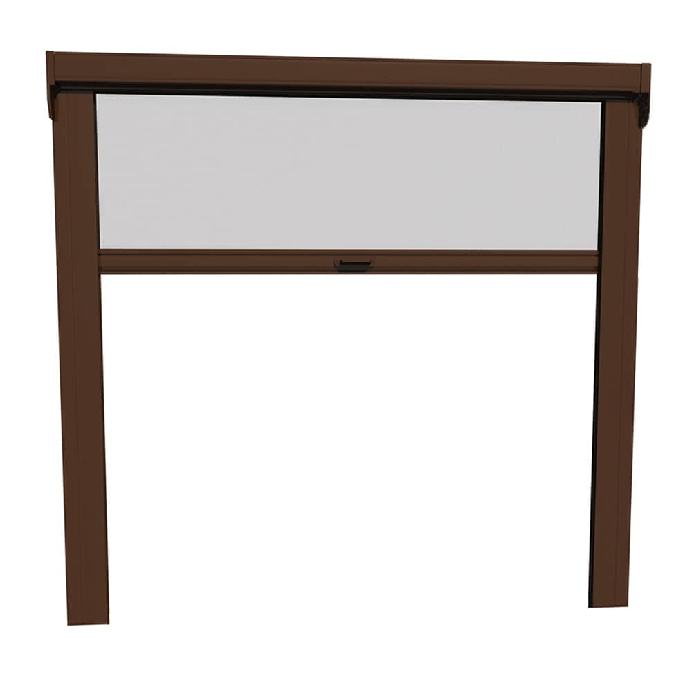 LARSON E800749696 GrandVue 800 8-ft x 8-ft Brownstone Retractable Single Garage Door Screen
