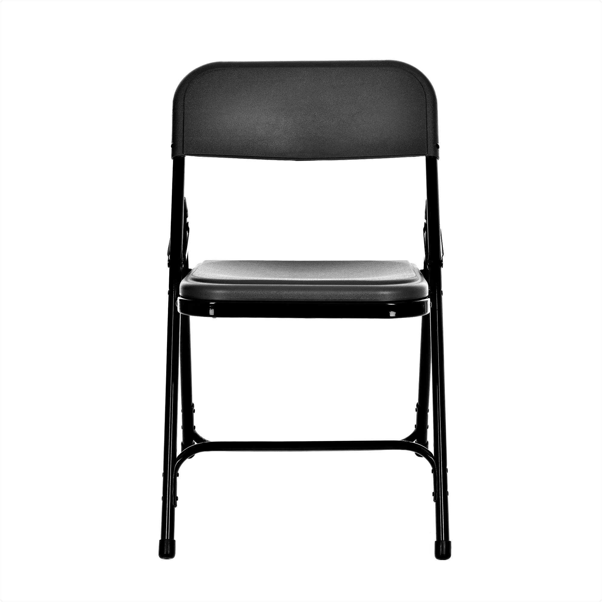 Hampden Furnishings 4-pack Black Standard Folding Chair With Solid Seat 