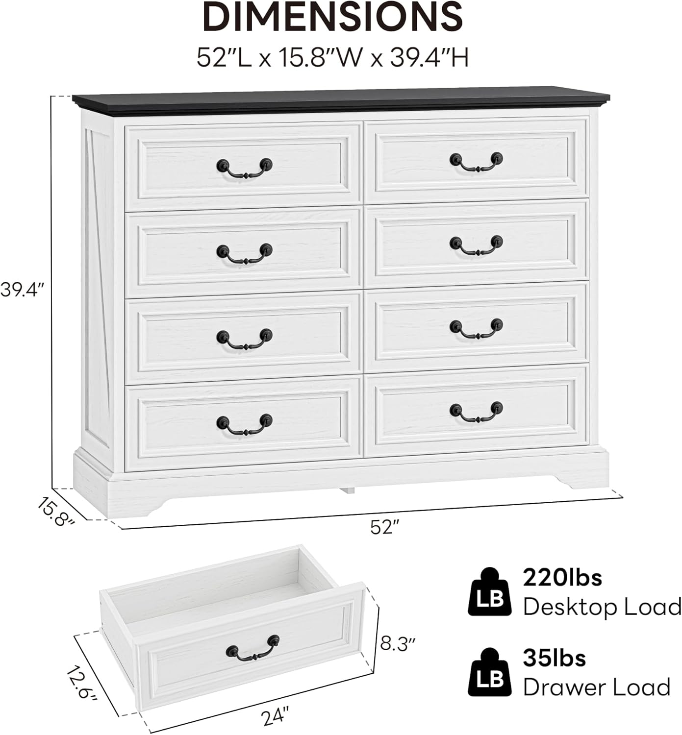 Likimio UAT1IJCPYPEL7E2Z dressers - View #2