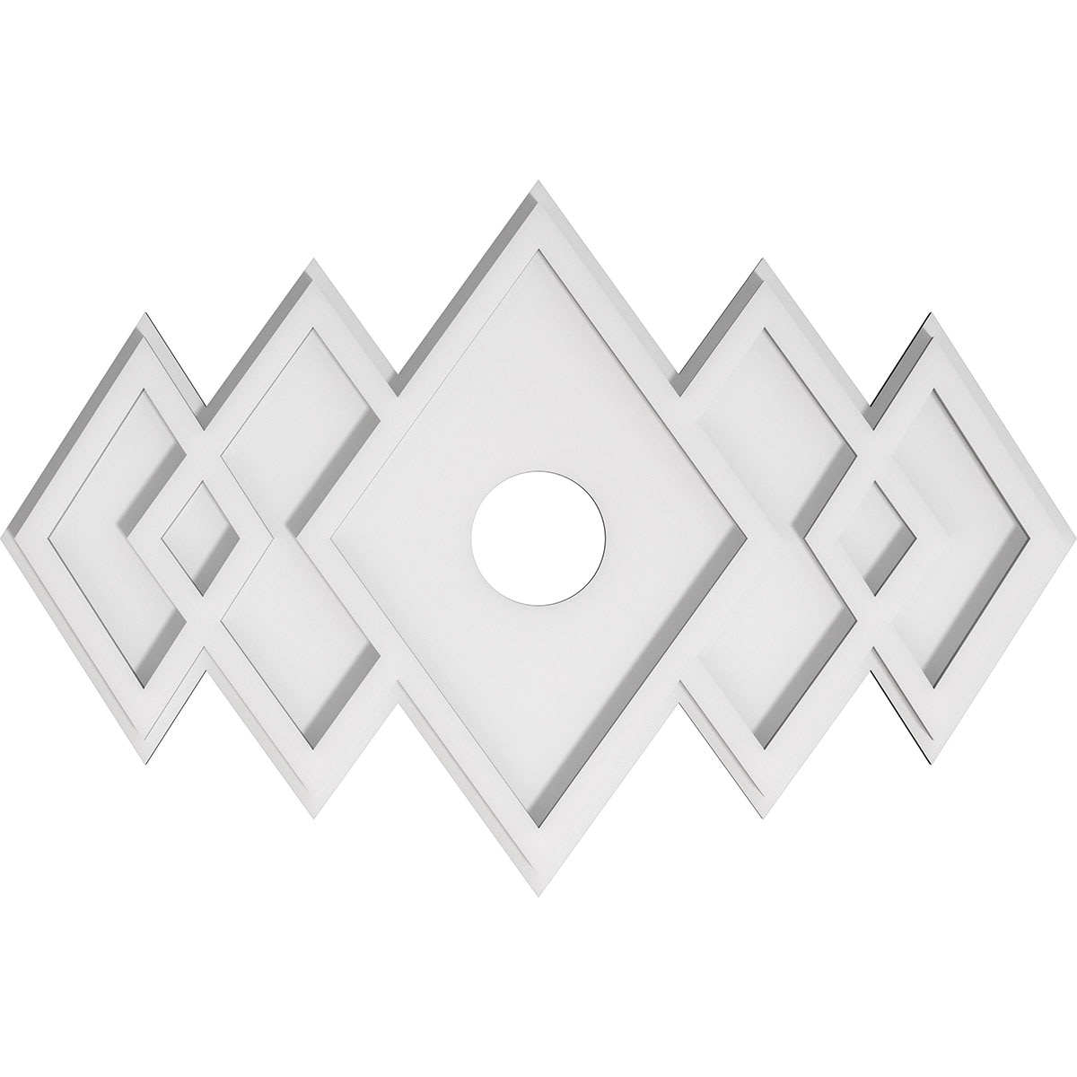 Ekena Millwork CMP24X16ZE-03000 Zoe 24-in W x 16-in L Contemporary PVC Whole Ceiling Medallion