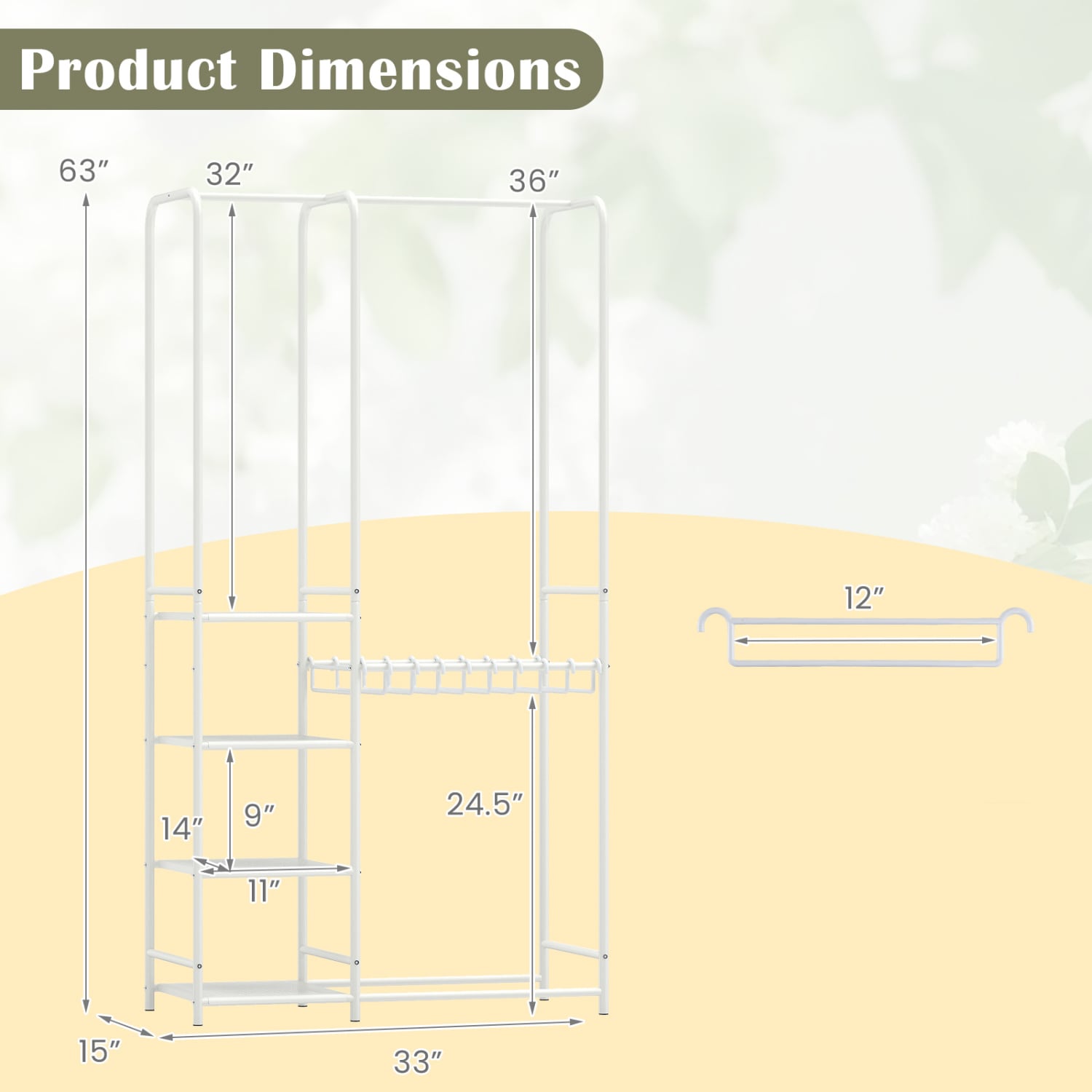 Slickblue D-CO-HW29401ZJ Garment-Racks - View #4