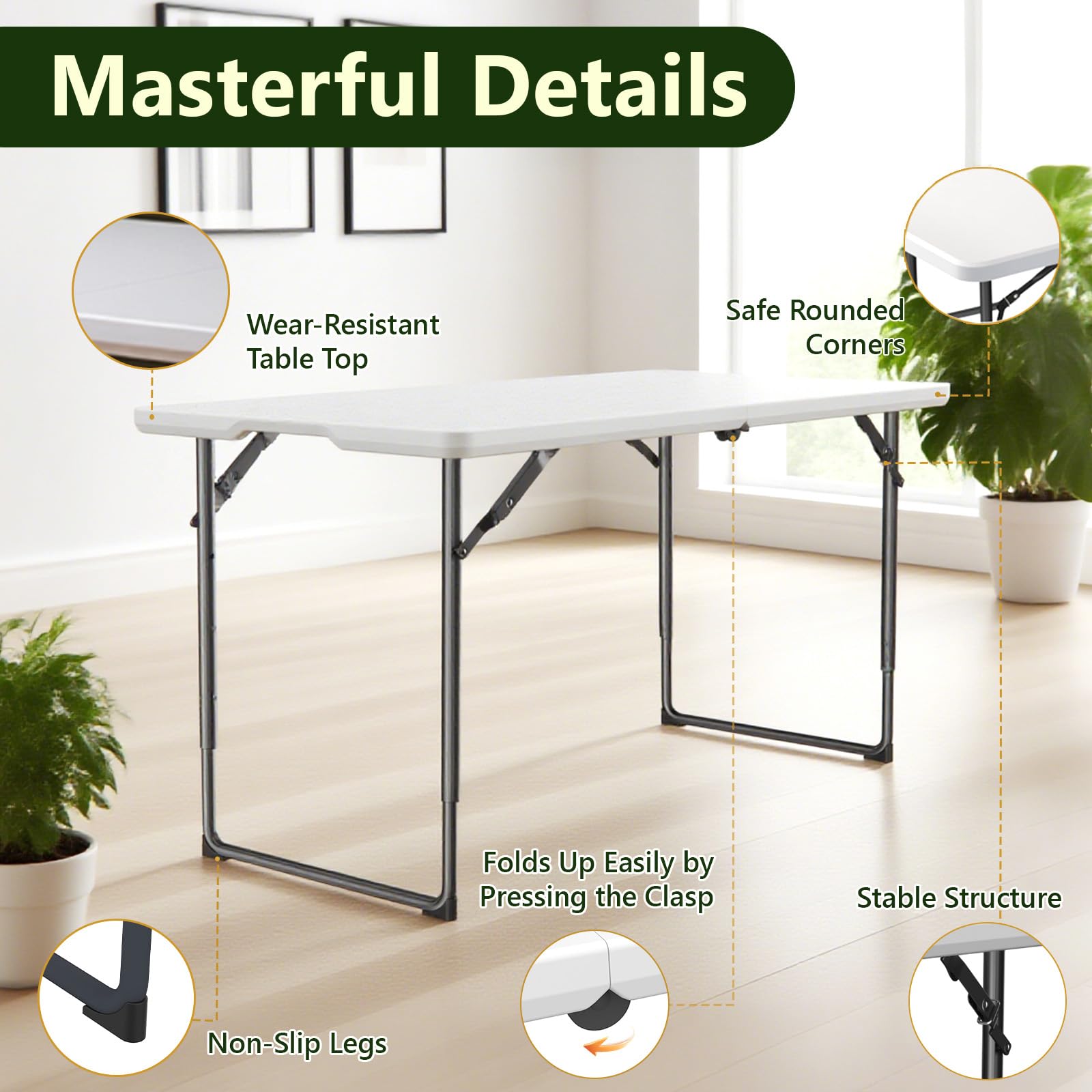 Yardgrace BSHTCS009WH1 Folding-Tables - View #2