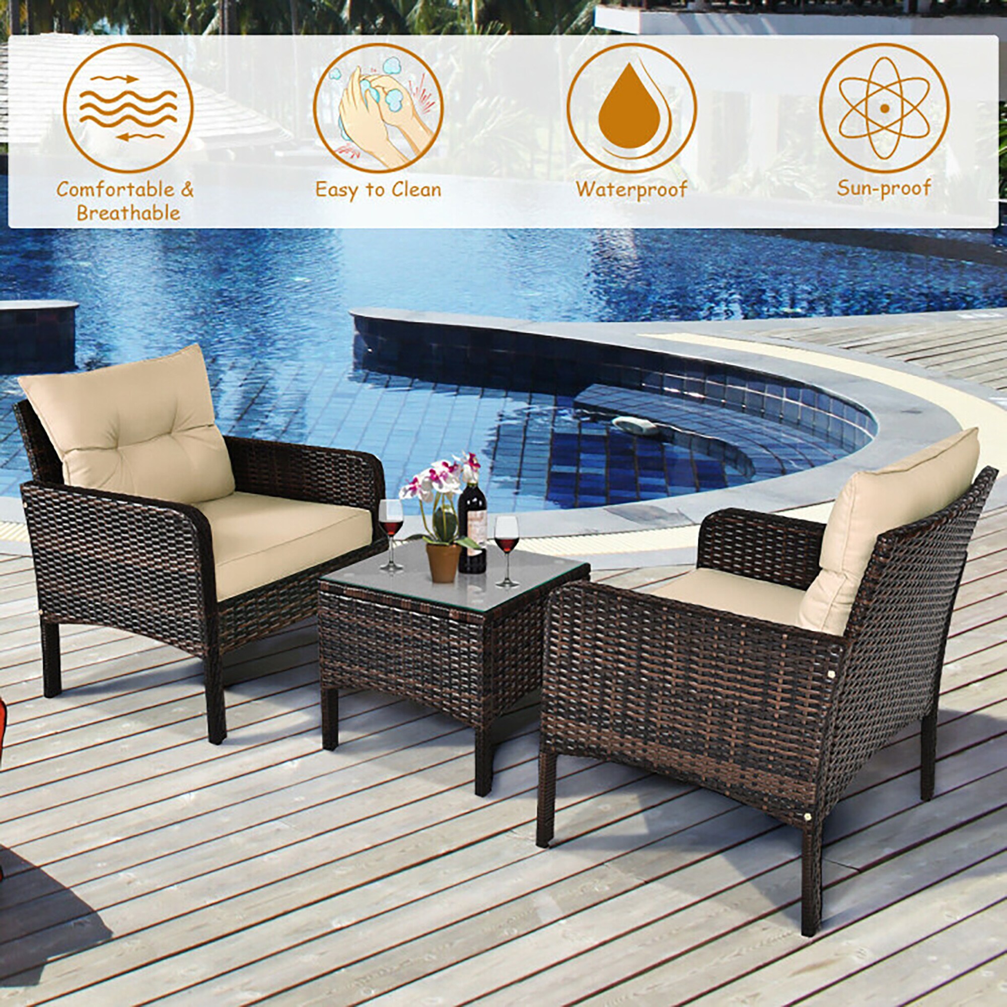 CASAINC CEW-HZ012SDDB18 Patio-Conversation-Sets - View #4