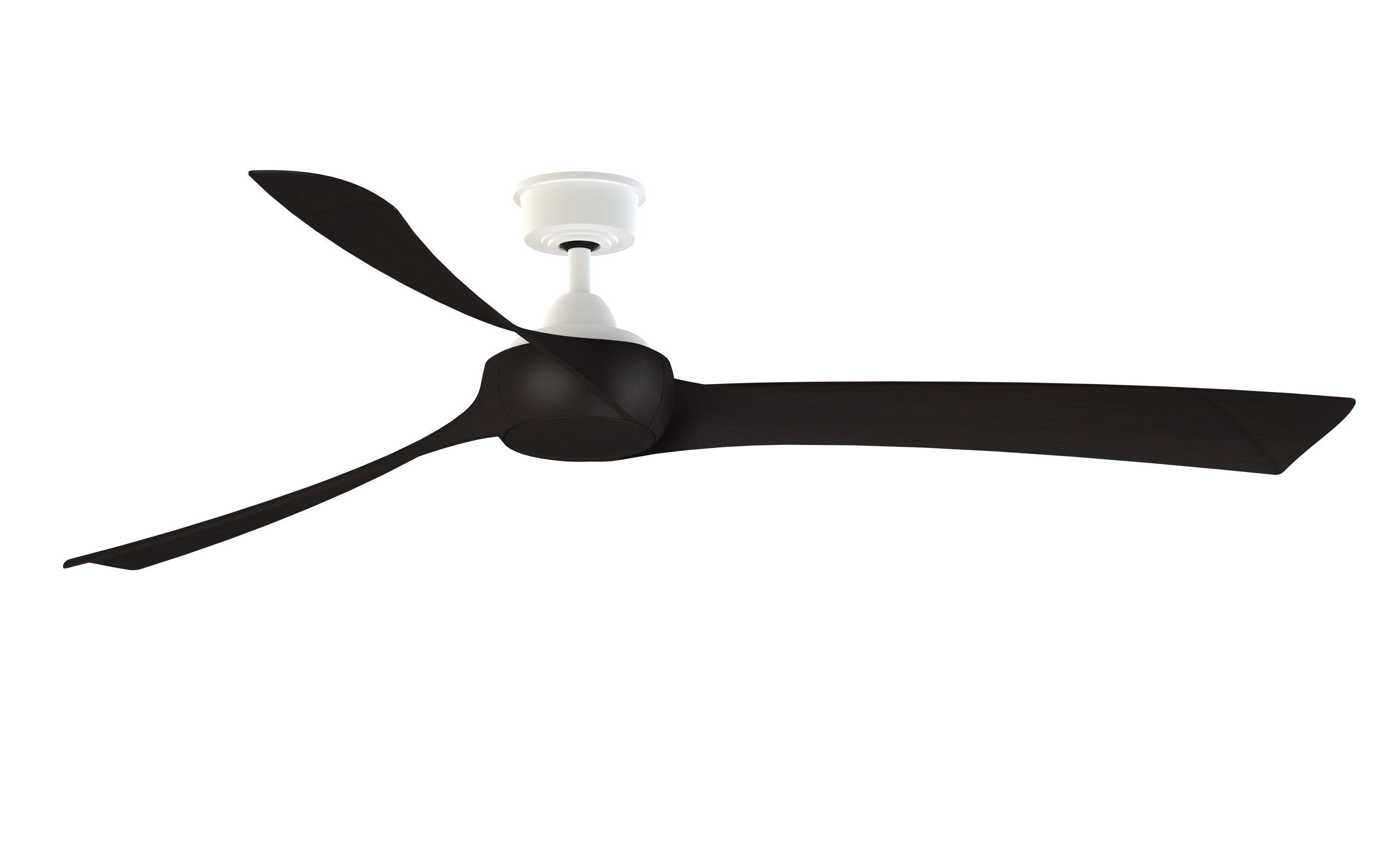 Fanimation Wrap Custom 48-in Brushed Nickel with Dark Walnut Blades Color-changing Integrated LED Indoor/Outdoor Smart Ceiling Fan with Light and Remote (3-Blade) FPD8530BN-48DWA-LK Sansujyuku sansujyuku.com