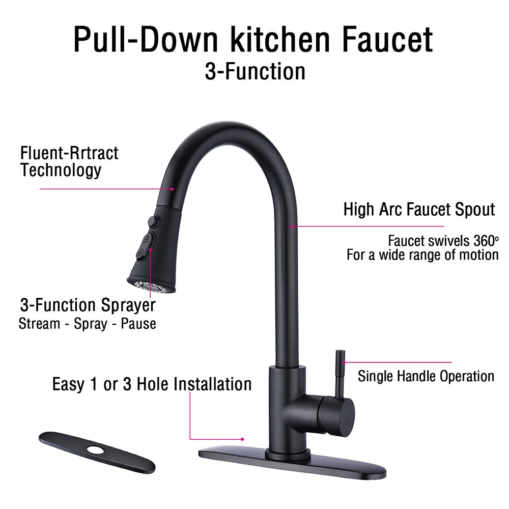 EQLOO D3411-MB Kitchen-Faucets - View #3