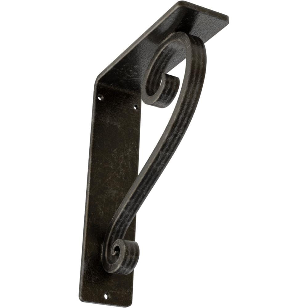Ekena Millwork BKTM02X05X08TEDAWS Edwards 5.5-in x 2-in x 8-in Gray Wrought iron Mounting bracket