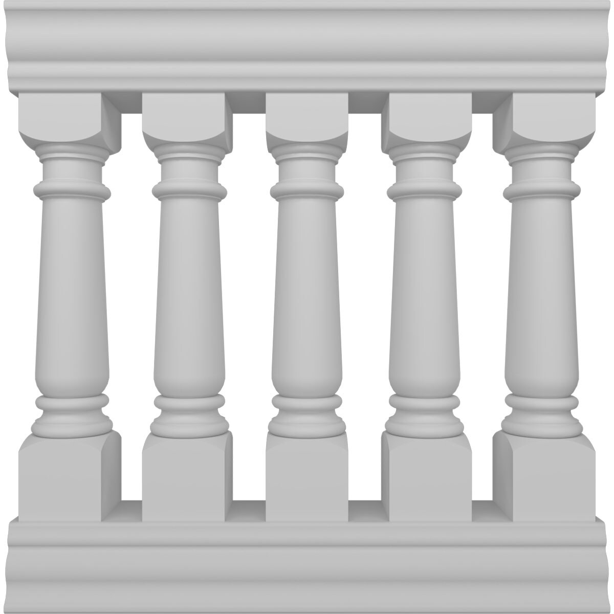 Ekena Millwork BALK40X036WED FiberThane 3-Feet x 40-Inches Wellington Fiberglass Deck Rail Kit