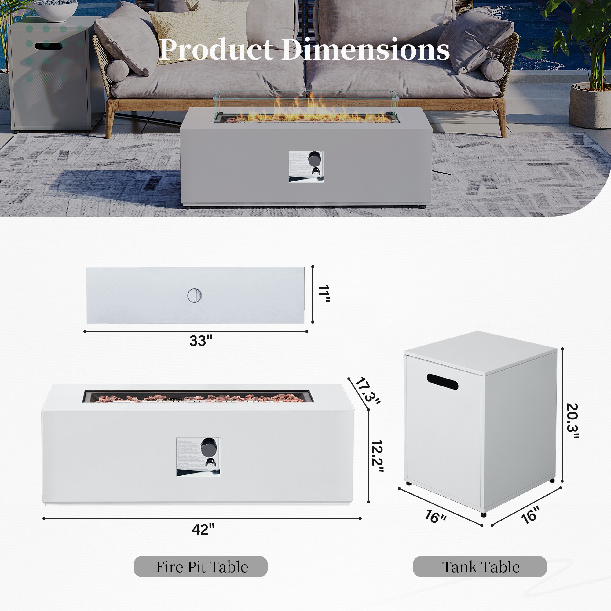 Patio Watcher 42T-CFX-GOLDEN-T Outdoor-Gas-Firepits - View #4