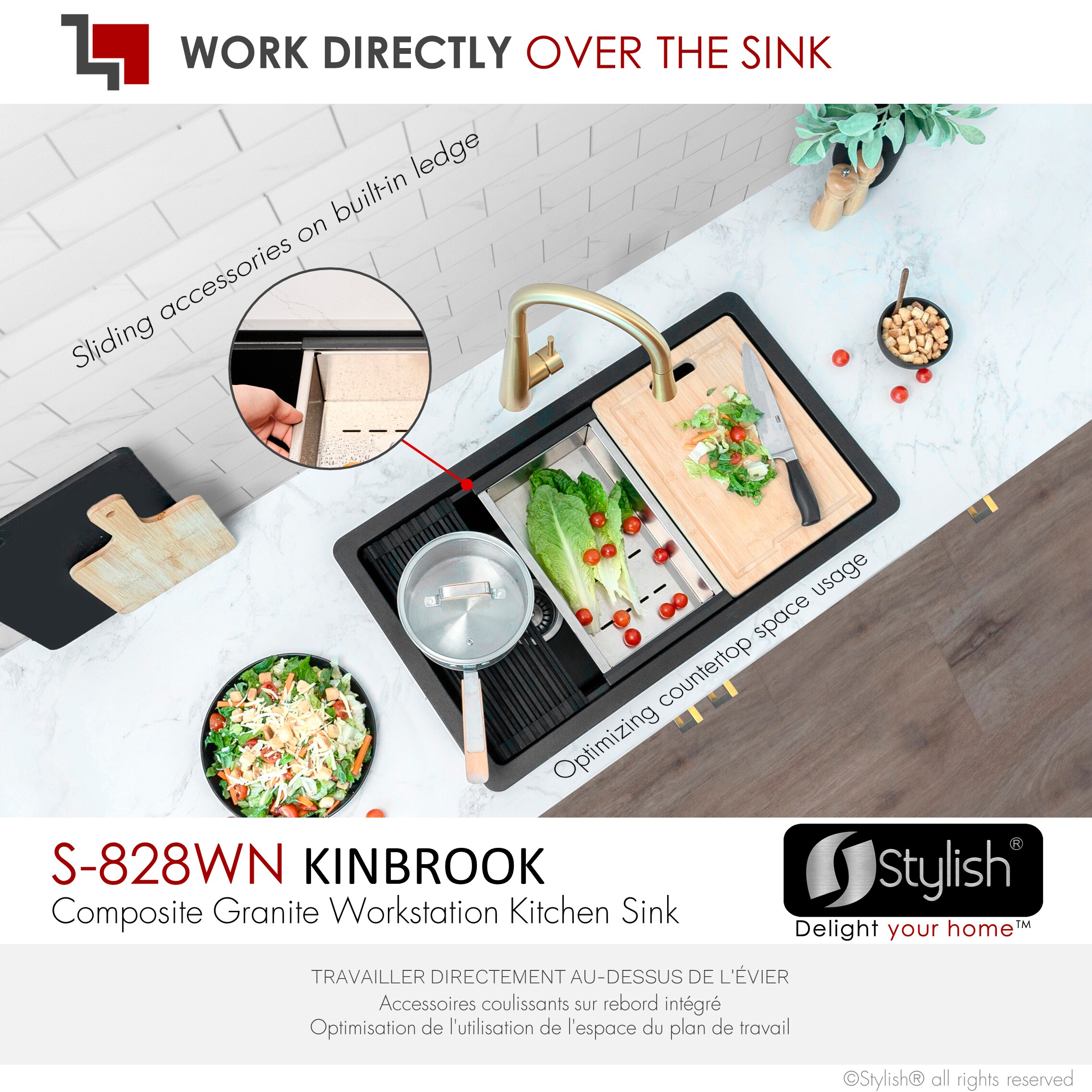 Stylish S-828WN Kitchen-Sinks - View #10