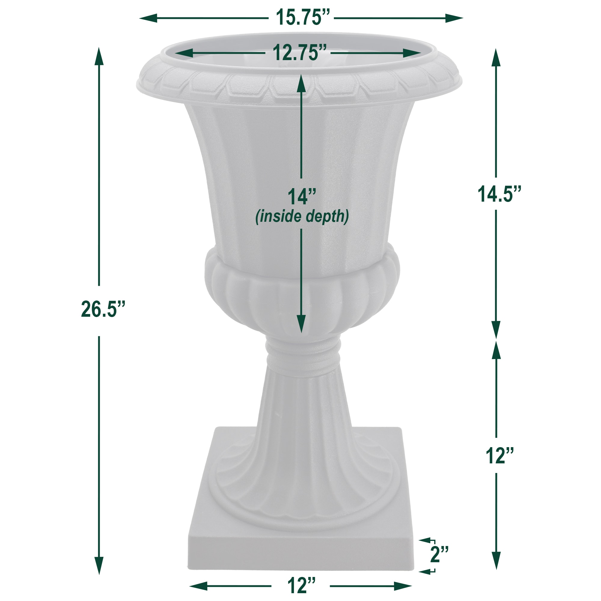 Arcadia Garden Products PL51BK-2 Planter-Window-Box - View #7