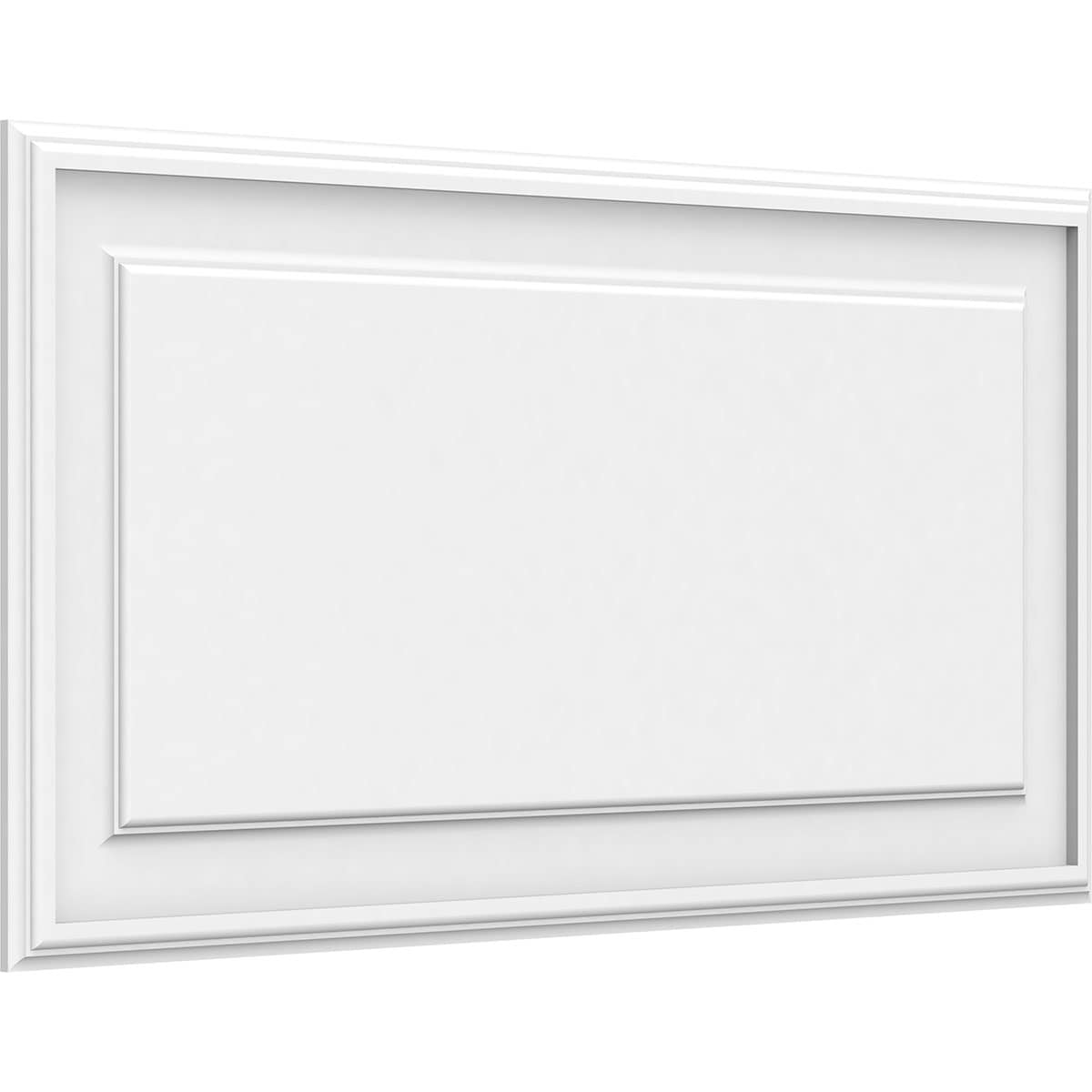 Ekena Millwork WALP36X18X062LEG 36-in x 18-in Smooth Paintable/Stainable White PVC Fretwork Wall Panel (