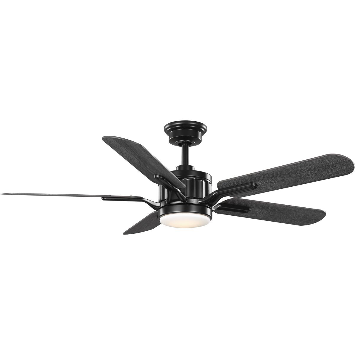 Progress Lighting P250007-031-30 Claret 54-in Black Indoor Ceiling Fan with Light and Remote (5-Blade)
