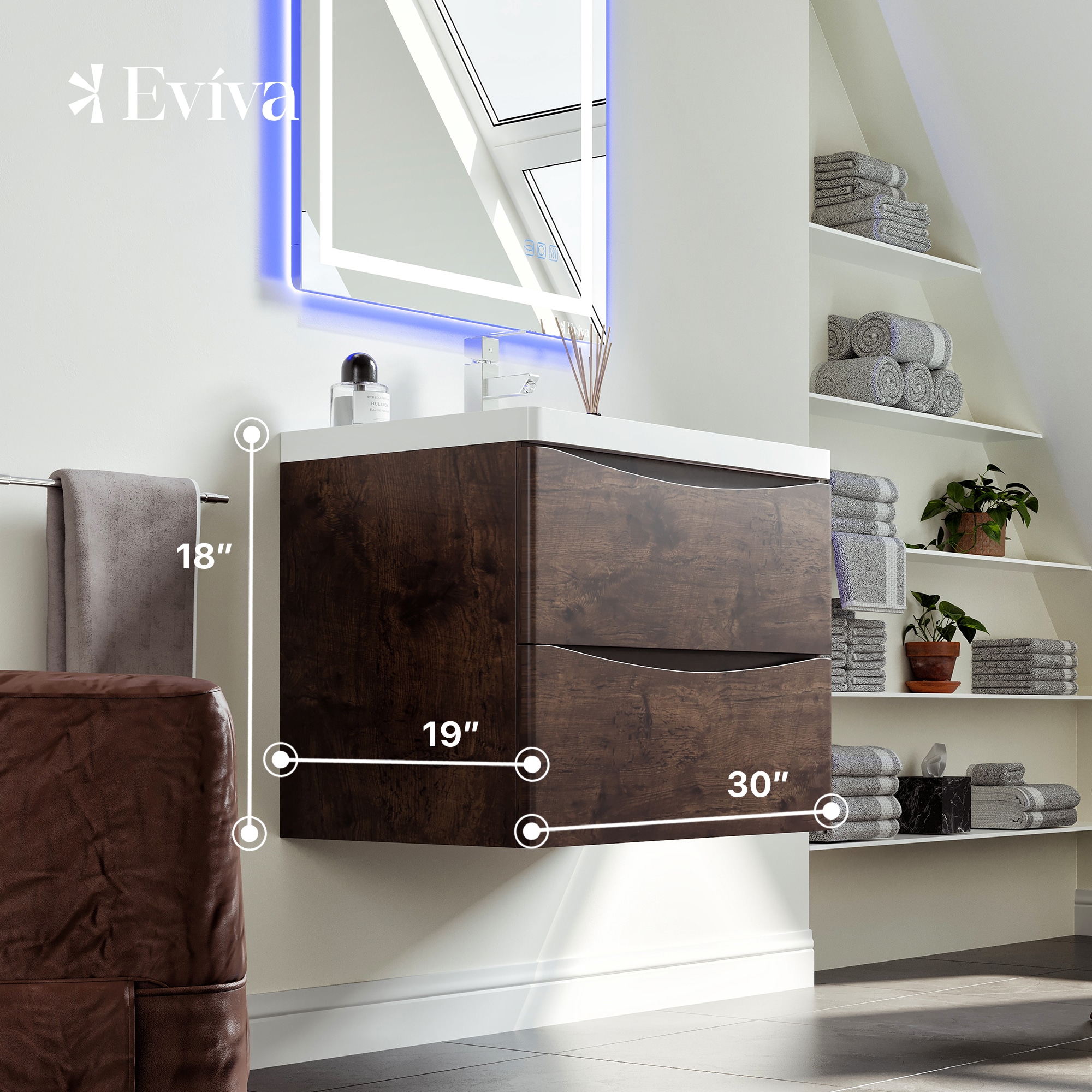 Eviva EVVN760-30RSWD-WM Bath-Vanity-Combo - View #3