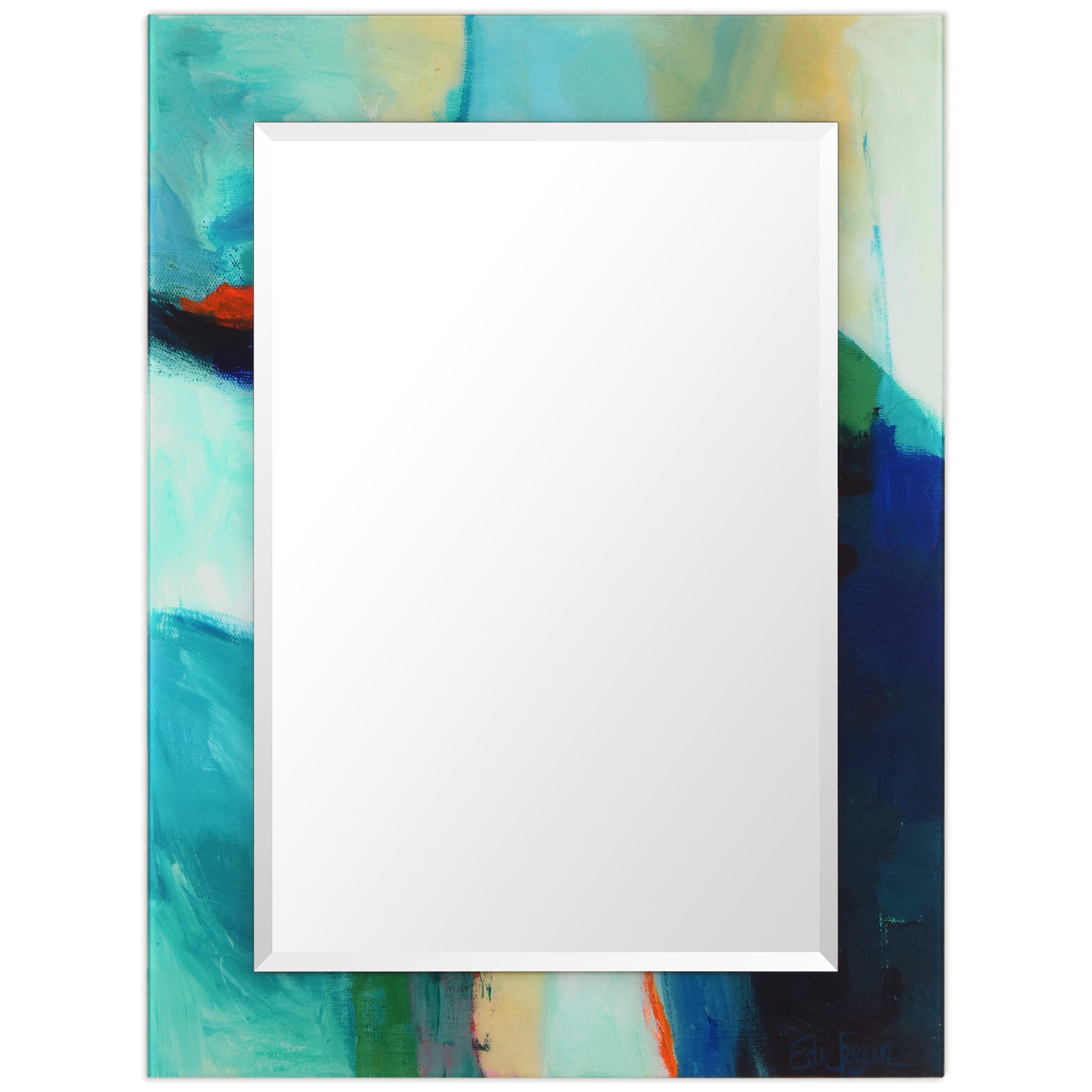 Empire Art Direct TAM-107234-4030 30-Inches W x 40-Inches H Rectangle Multicolored Beveled Wall Mirror