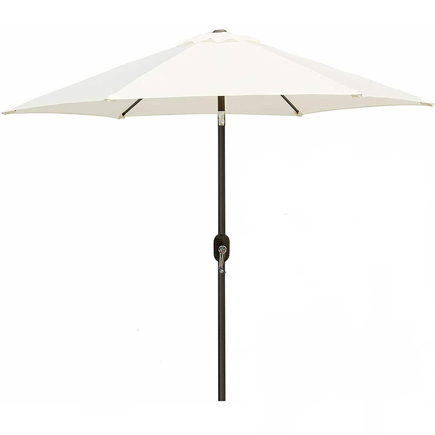 SINOFURN SYB180001BG 7.5-ft Metal Market Patio Umbrella with Lights