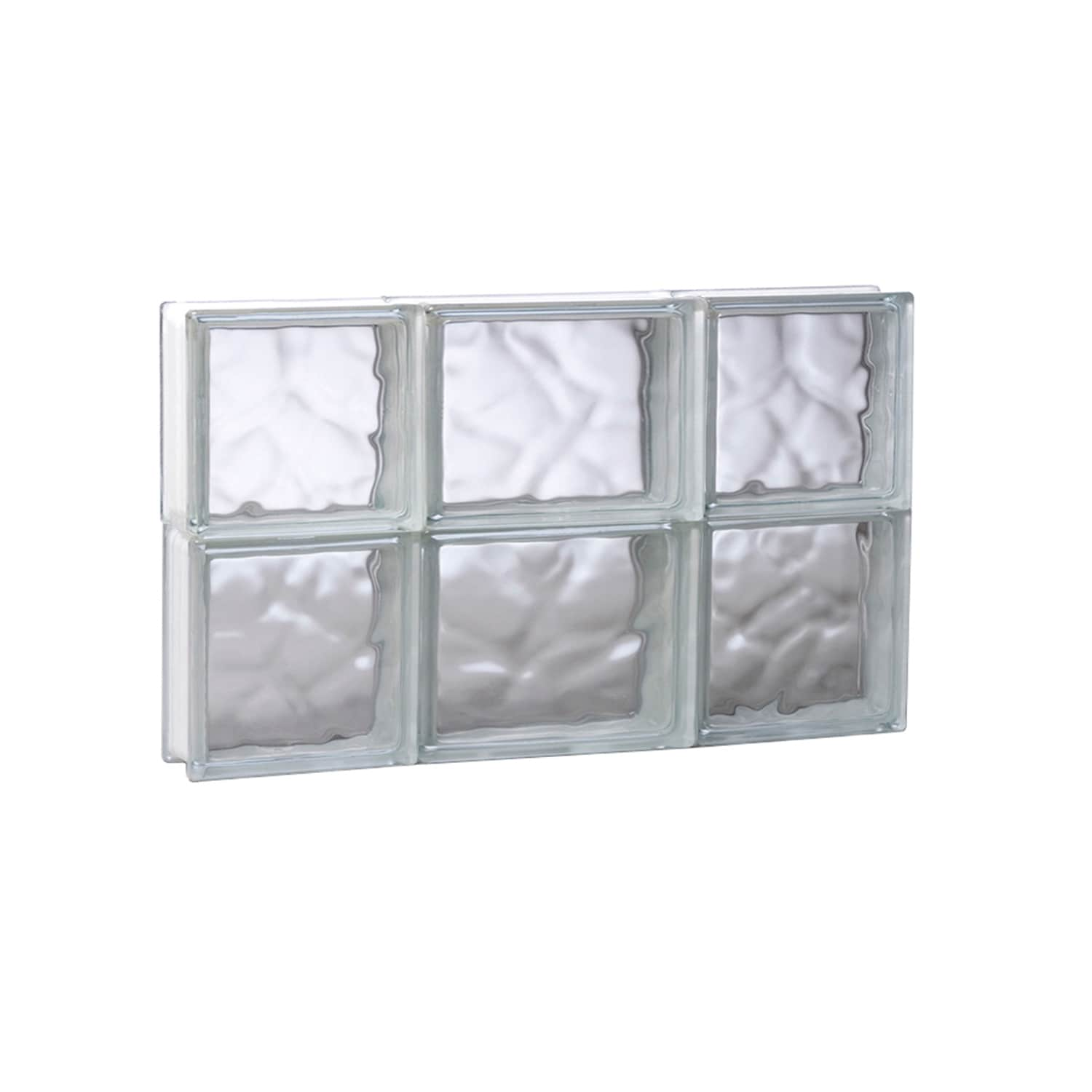 Redi2set Wavy Glass 19 14 In X 11 12 In Frameless Replacement Glass Block Window In The Glass 0404