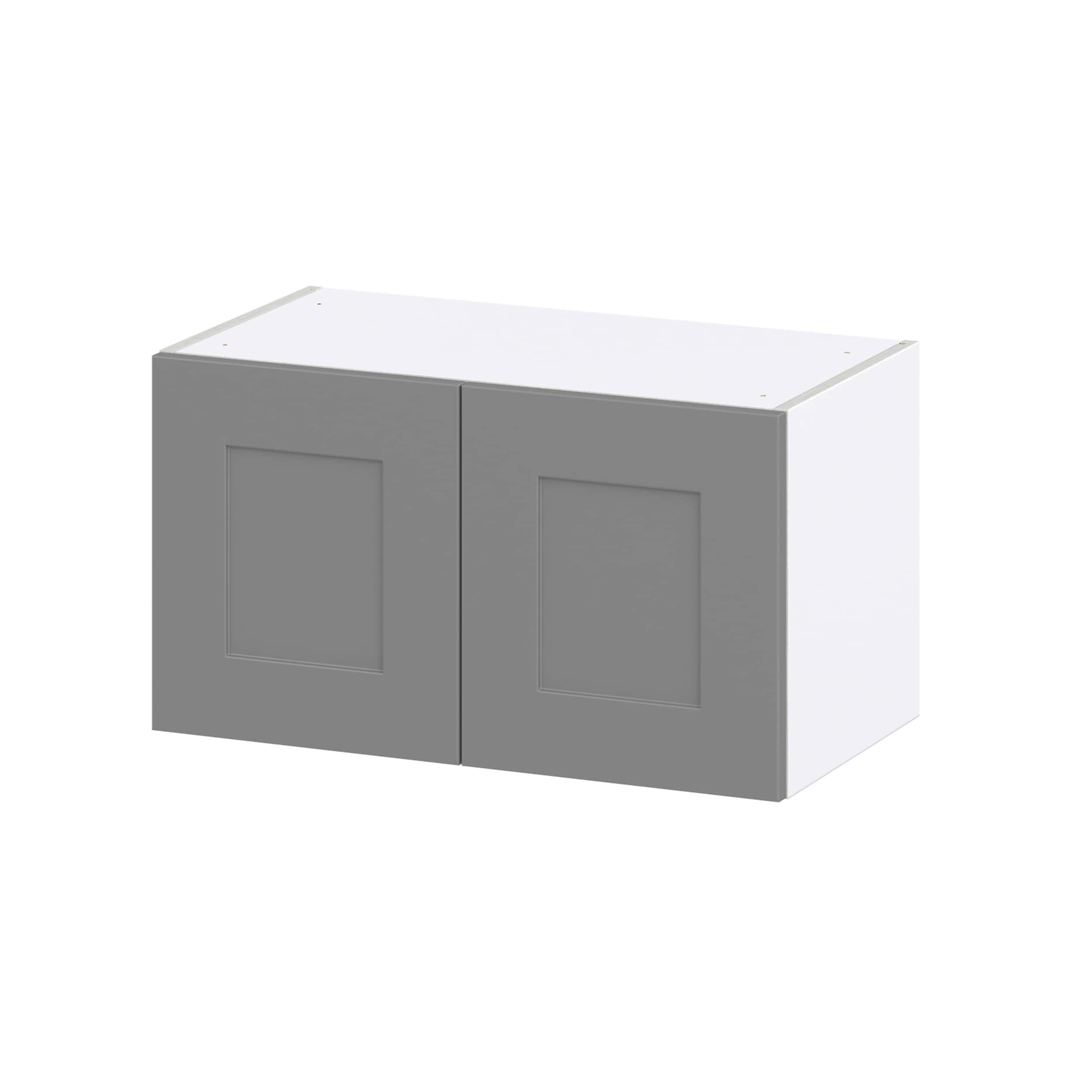 Hugo&Borg 27-in W x 15-in H x 14-in D Slate Gray Wall Fully Assembled Cabinet (Recessed Panel Shaker Door Style)