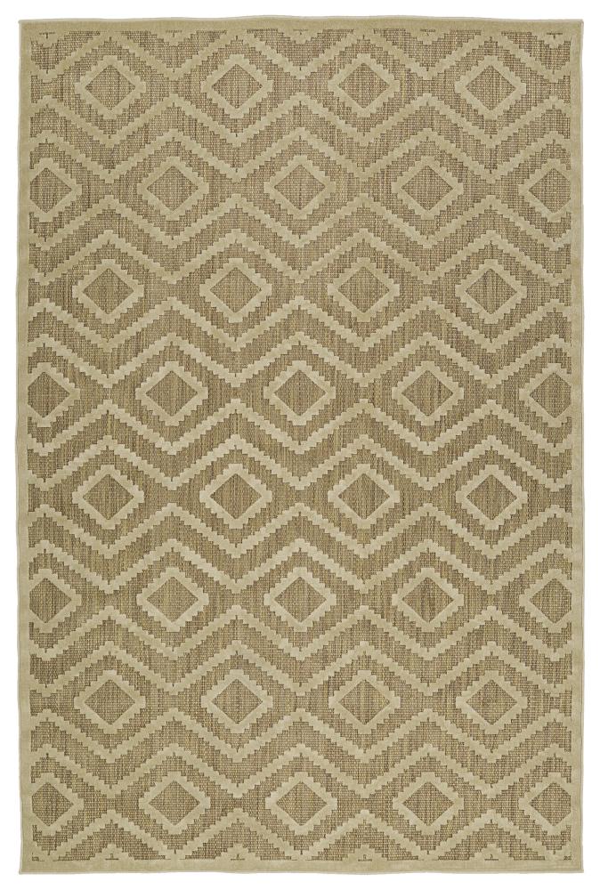 Kaleen FSR01-105-31058 A Breath of Fresh Air 4 X 6 (ft) Khaki Indoor/Outdoor Geometric Southwestern Area Rug