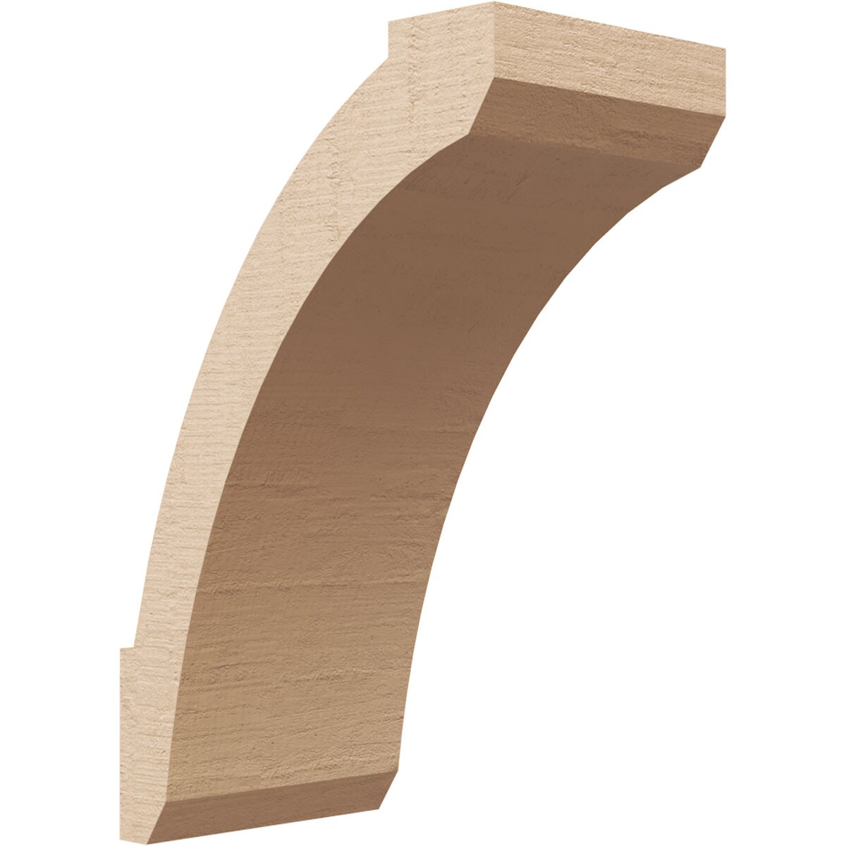 Ekena Millwork BRCUR05X08X12LFTRCPR 5-in x 12-in x 8-in Primed Urethane Lafayette Rough Cedar TimberThane Knee Brace