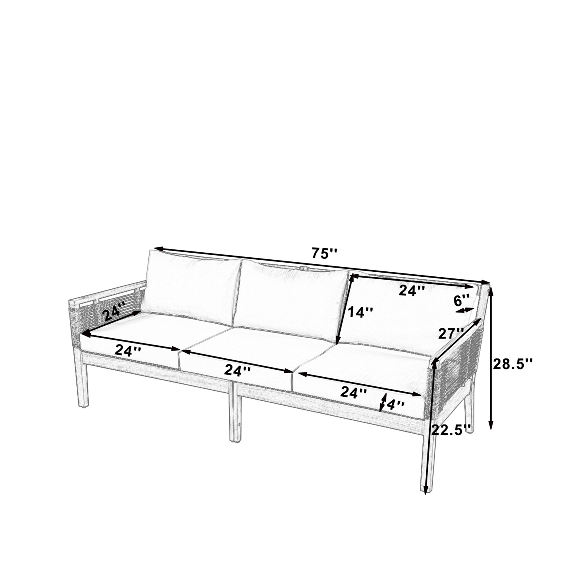 Bybafun YA0100462 Patio-Sofas-Daybeds - View #3