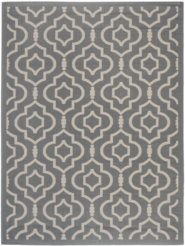 Safavieh CY6926-246-6 Courtyard Olina 7 x 10 (ft) Loomed Polypropylene Anthracite/Beige Rectangular Indoor/Outdoor Geometric Coastal Area rug