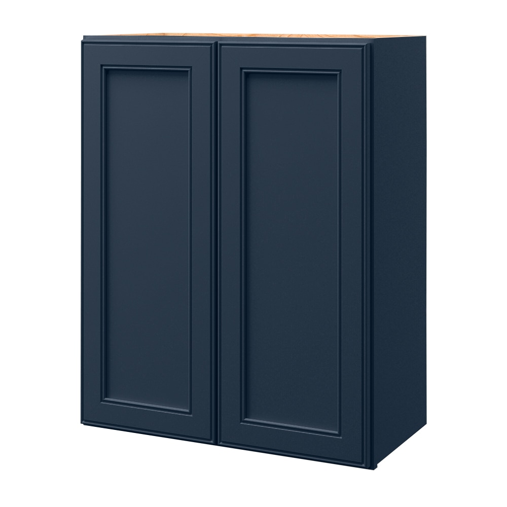 allen + roth 1263SH Southam 24-in W x 30-in H x 12-in D Navy Wall Fully assembled Cabinet Recessed Panel