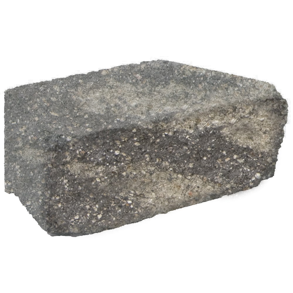 4-in H x 11.7-in L x 7-in D Grey/Char Concrete Retaining Wall Block in Gray | - Lowe's L12BWGC
