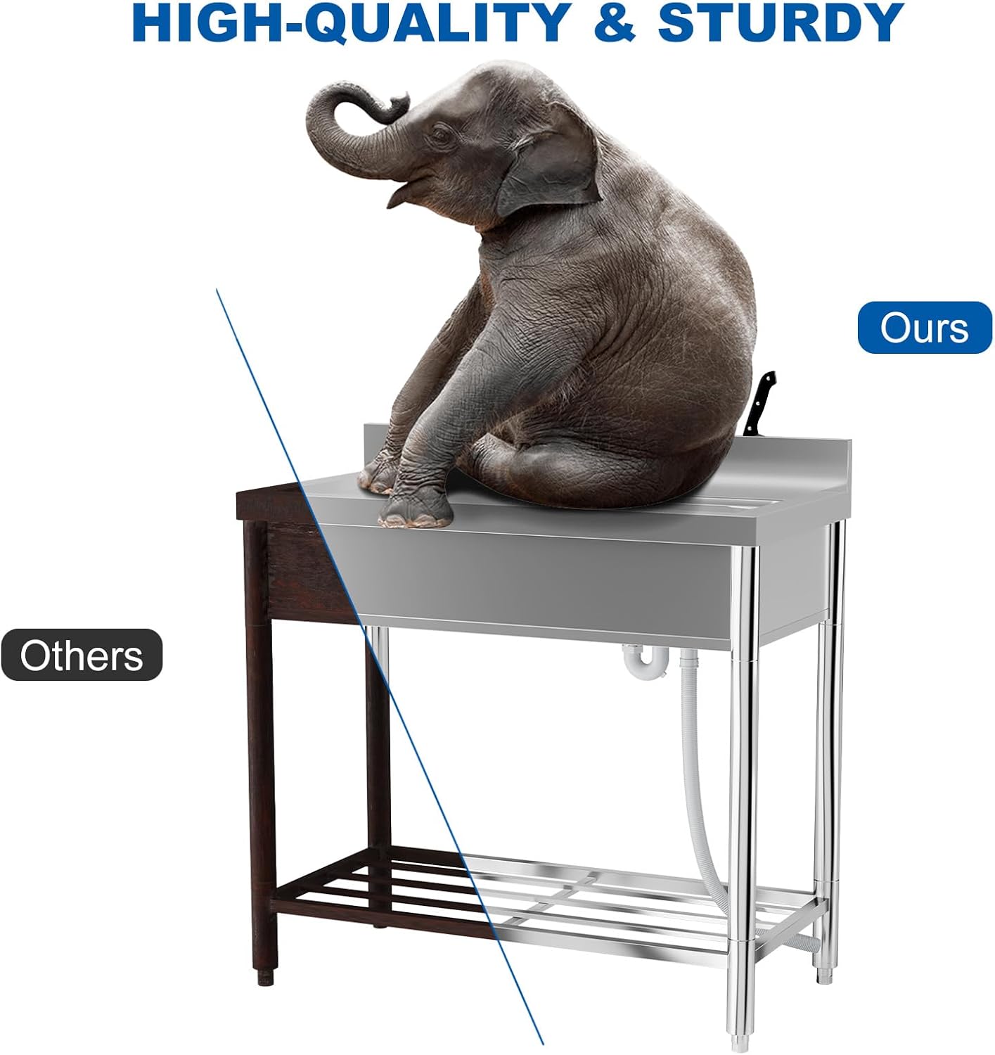 Qeetex LHF-SC-QPVP09015 Laundry-Tubs-Utility-Sinks - View #5