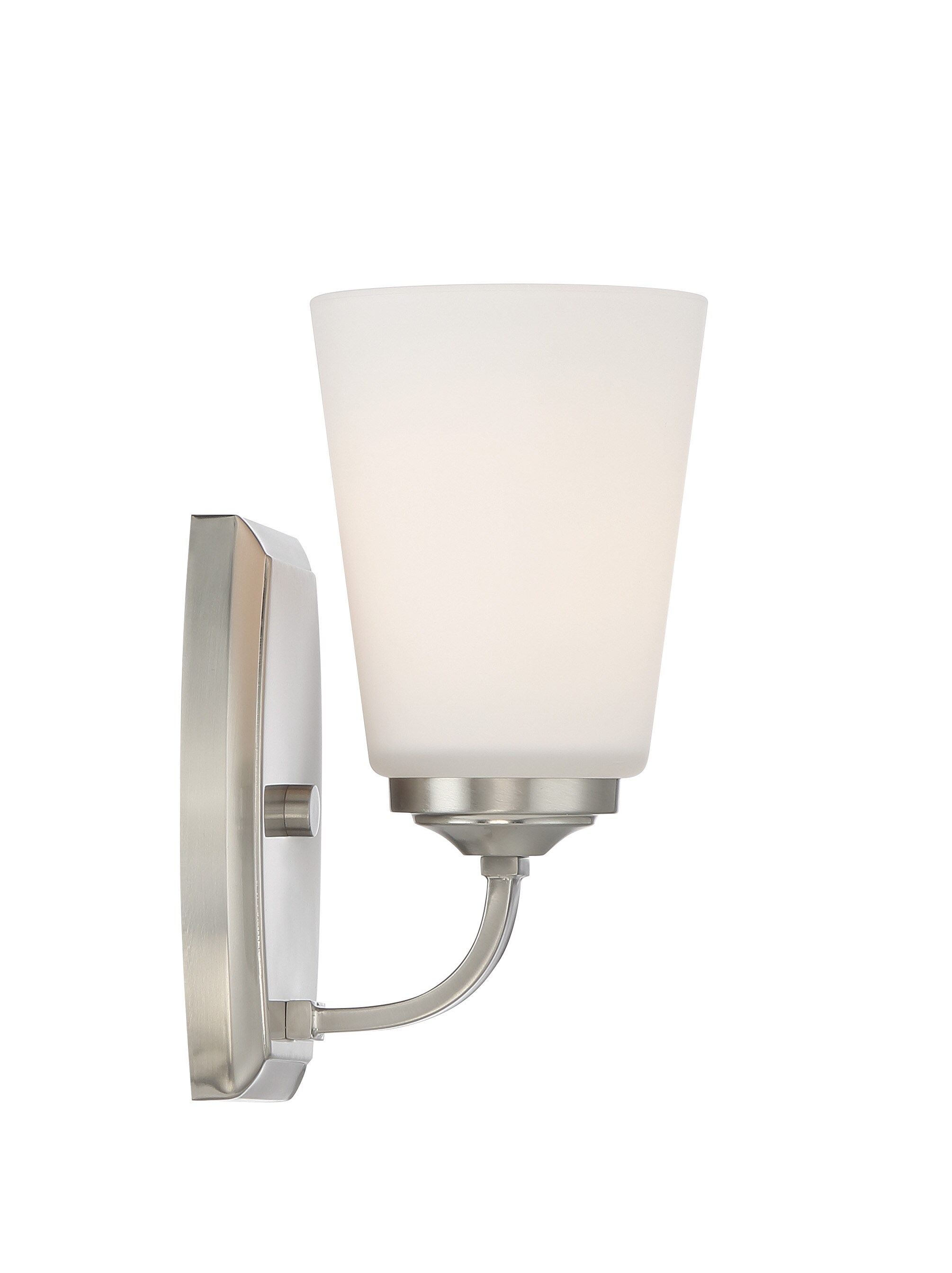 Minka Lavery Overland Park 4.5-in 1-Light Brushed Nickel Transitional ...