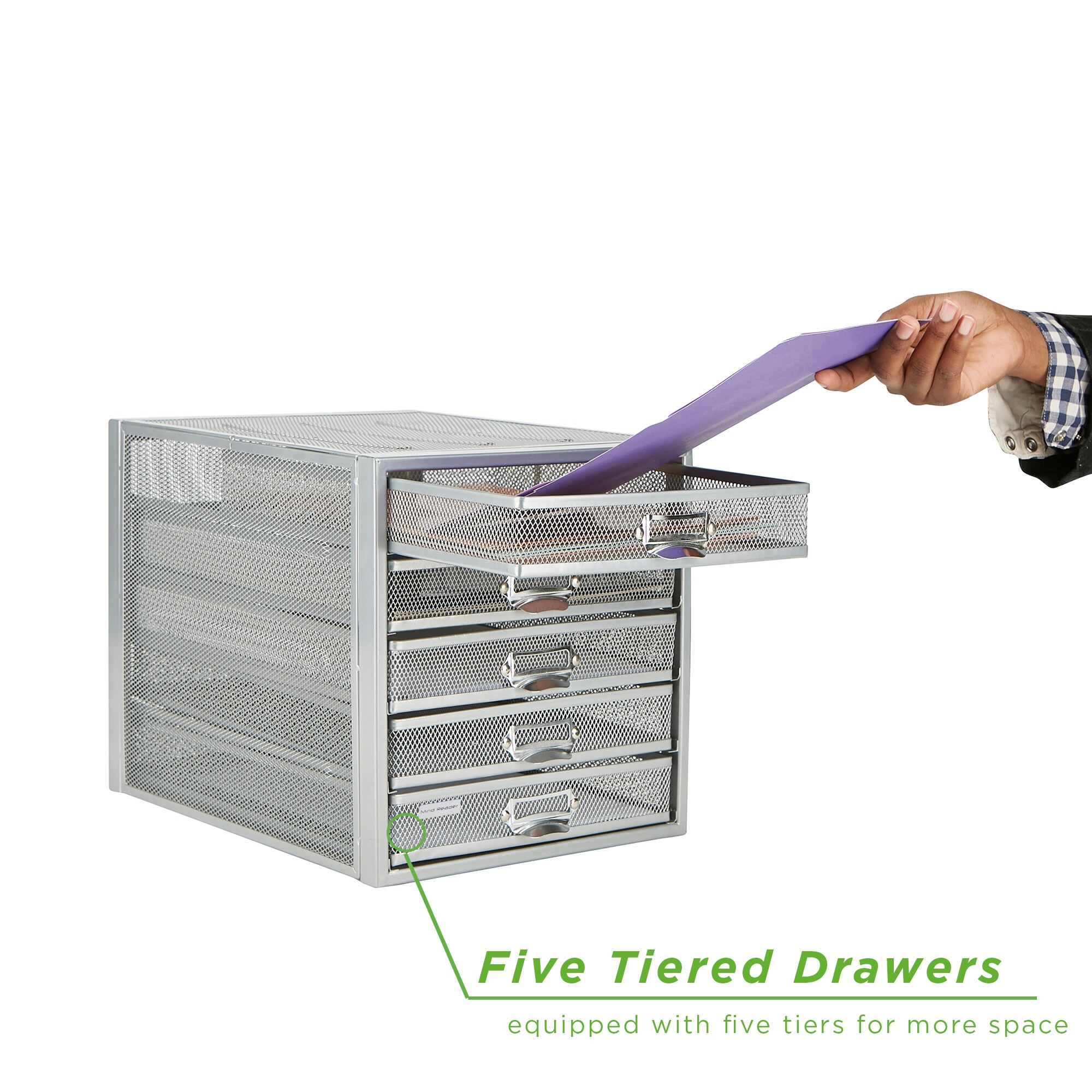 Mind Reader 5CABMESH-SIL Storage-Cabinets - View #5