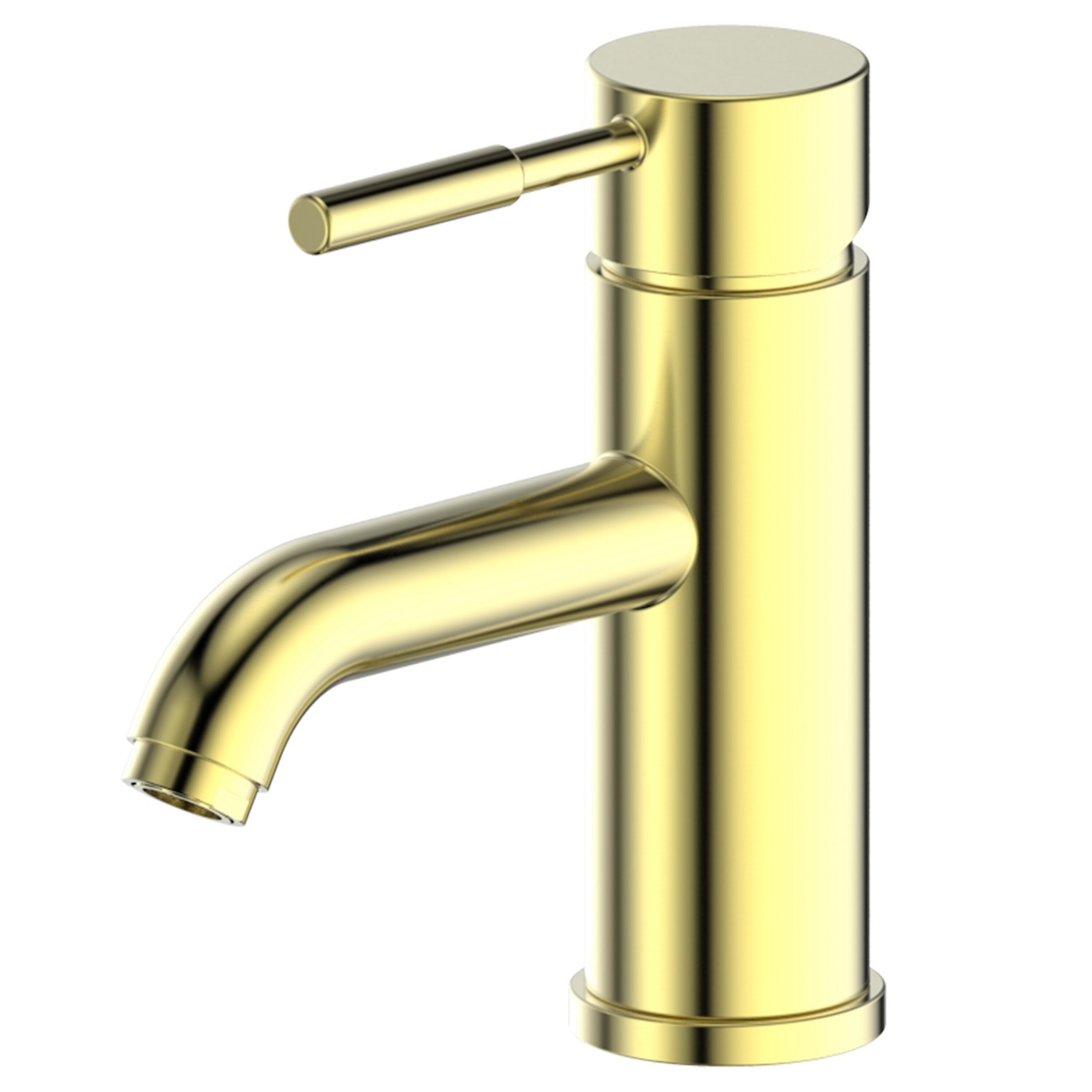 ZLINE KITCHEN & BATH ALH-BF-PG Aloha Polished Gold 4-in centerset 1-handle Mid-arc Residential Handle Bathroom Sink Faucet with Drain