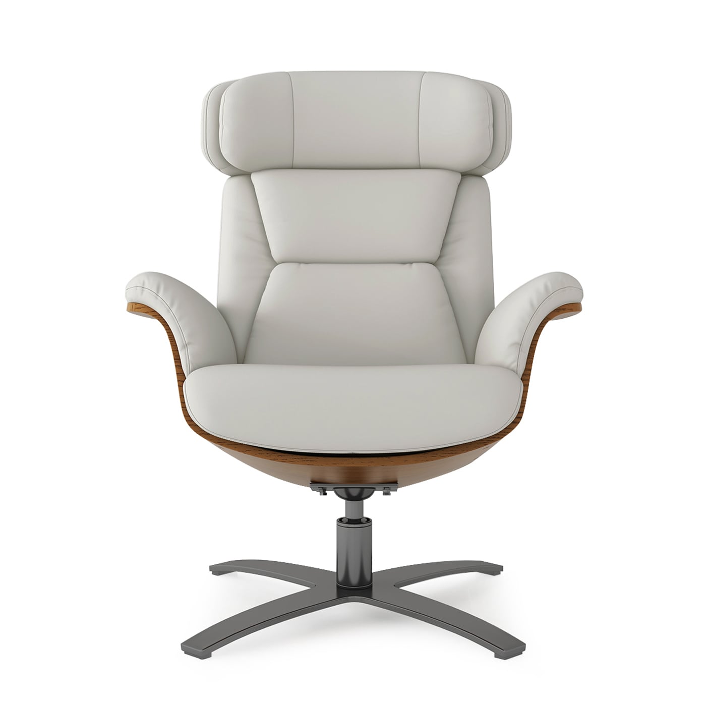 Jennifer Taylor Home LKLN-60650 Jovan Pastel Beige Greige Leather Leather Upholstered Tufted Recliner