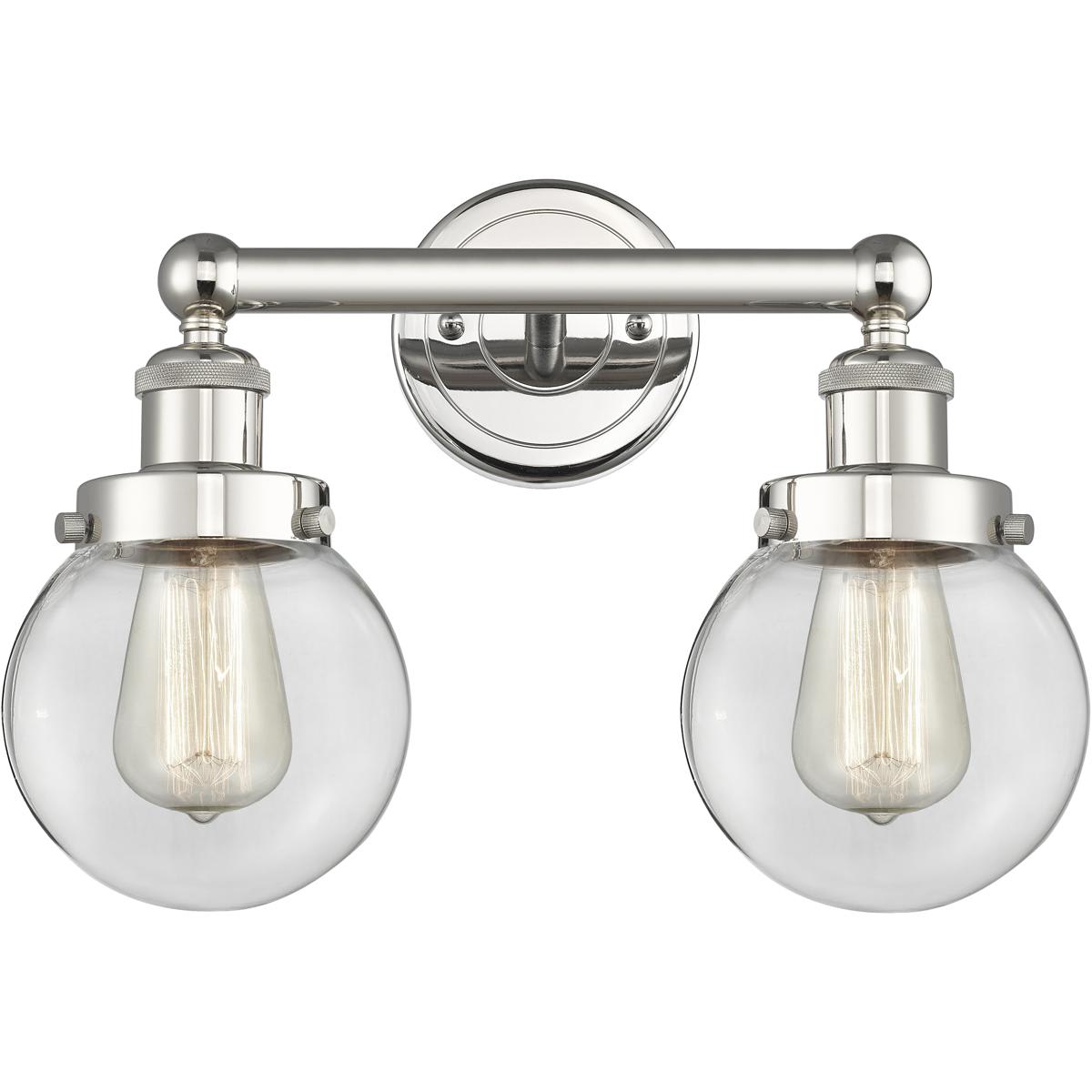 Innovations Lighting - 616-2W-PN-G202-6 Beacon Bathroom Vanity Light Polished Nickel
