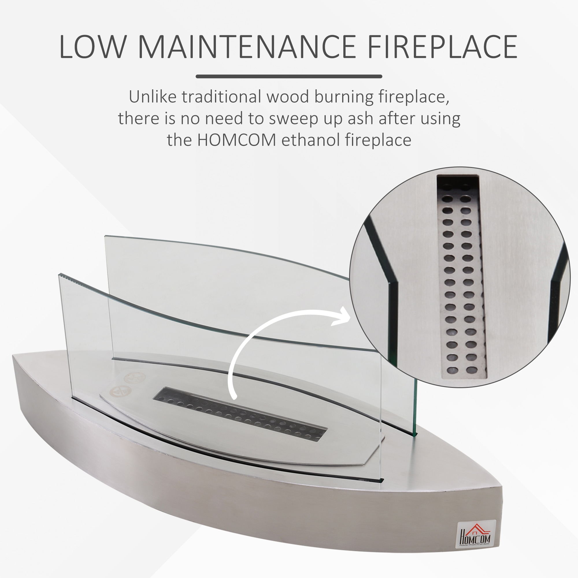 HomCom 820-157 Gel-Fuel-Fireplaces - View #4