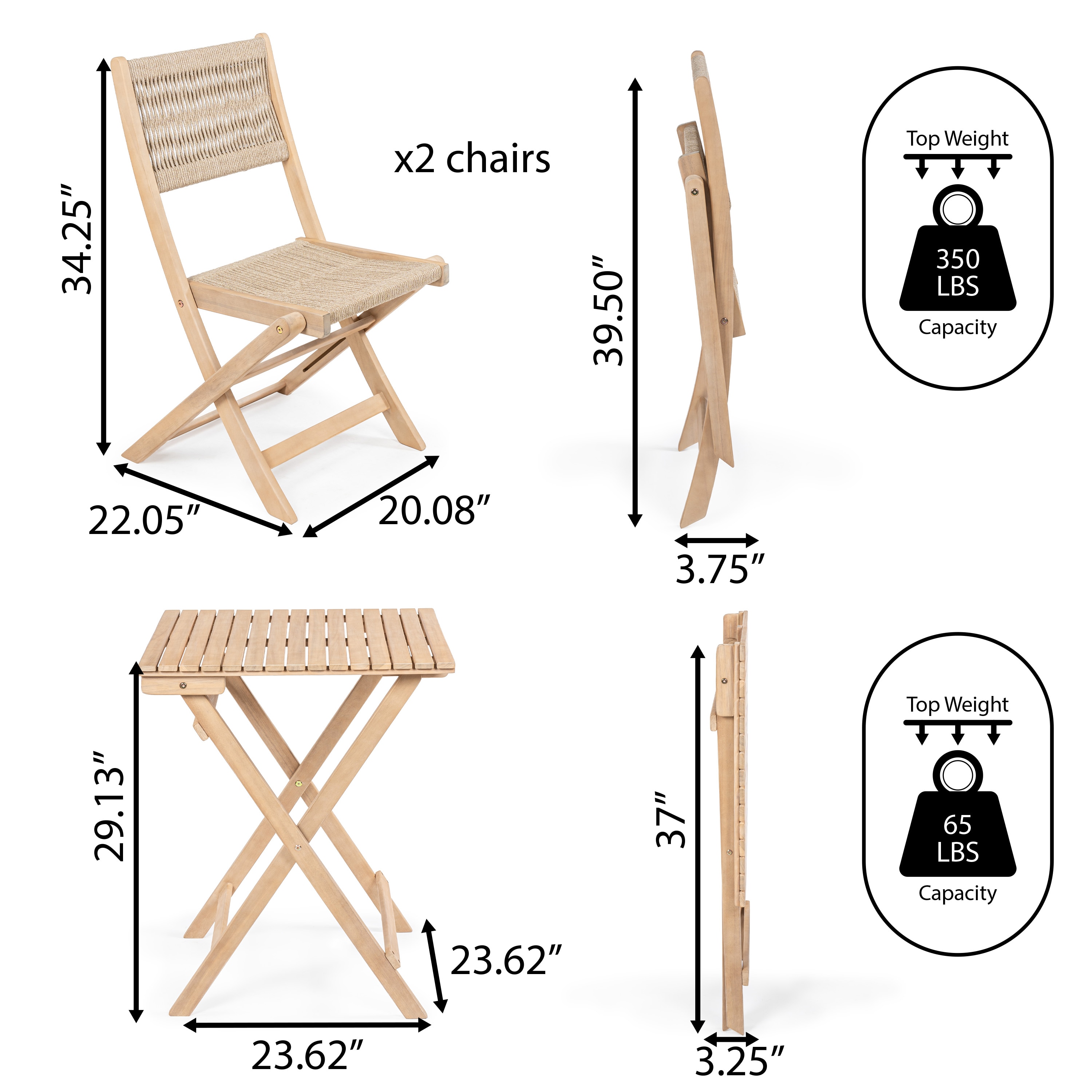 JONATHAN  Y DNG2001B-3SET Patio-Dining-Sets - View #12