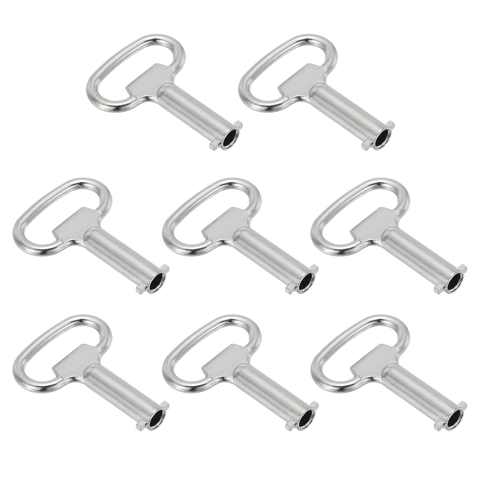 PATIKIL 6mm/0.24inch Hole Socket Spanner Key 8pcs Zinc Alloy Electrical Cabinet Gas Water Meter Switch Safety Key for Cupboard Panel Lock