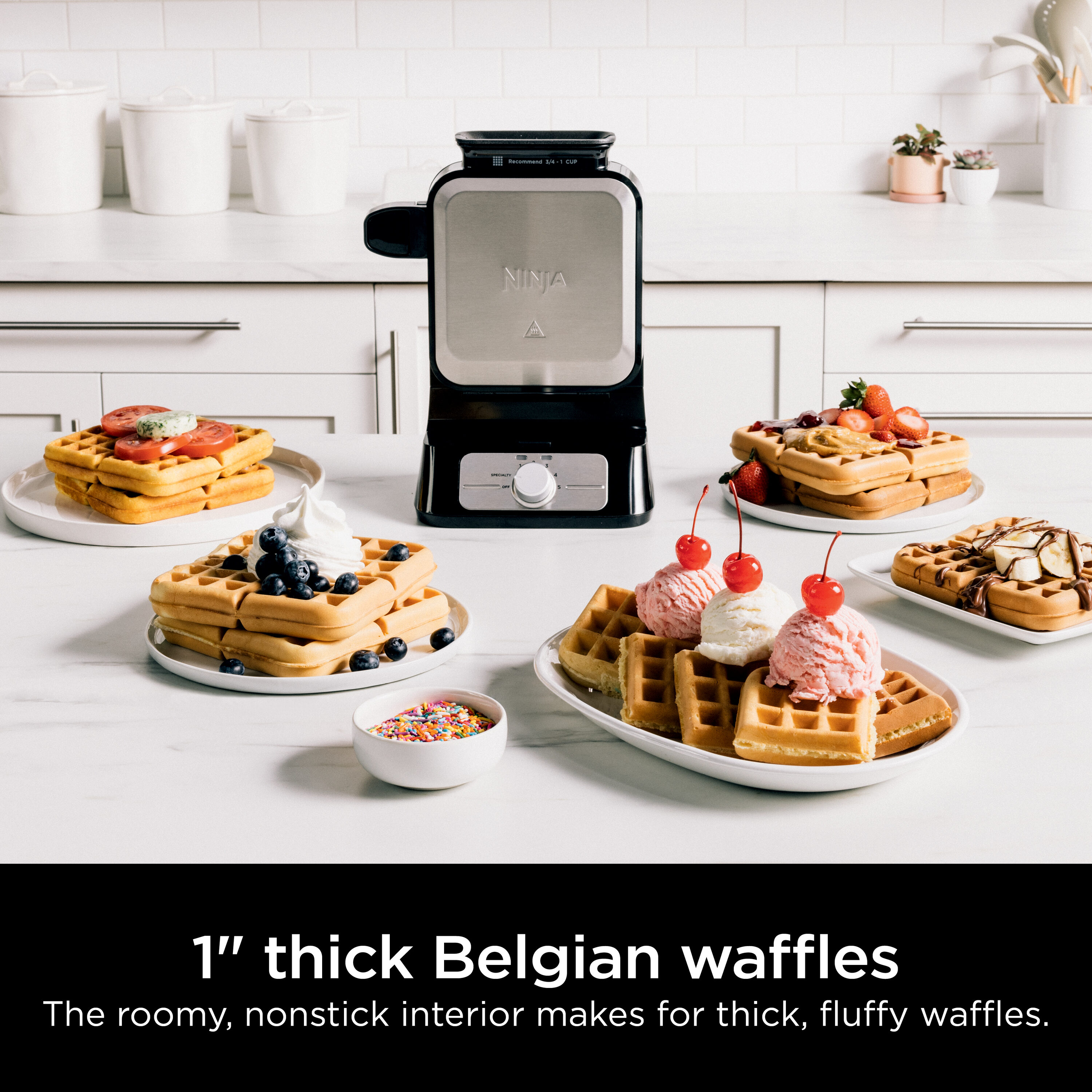 Cuisinart Vertical Belgian Waffle Maker & Recipe Book 
