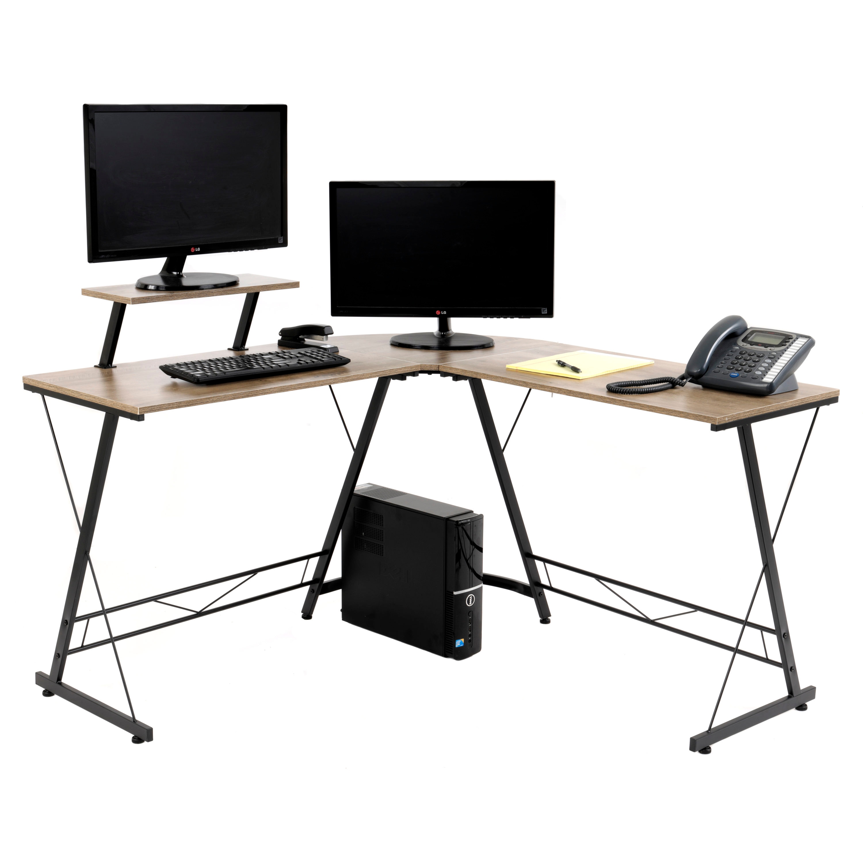 A Furniture Classics 42249 OS Home and Office Model 42249 L Workcenter in sewn oak